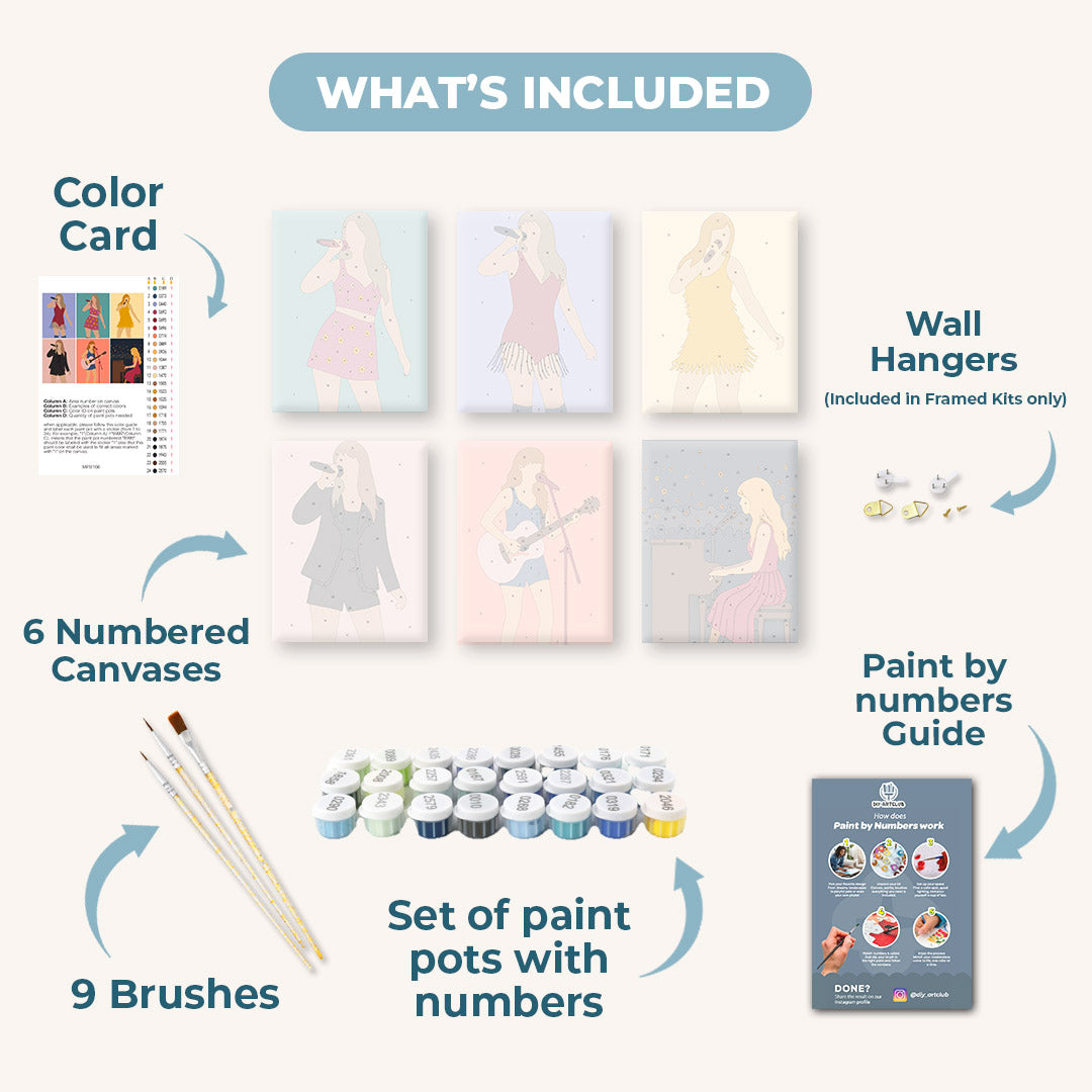 6 Mini Paintings - Pop Icon Set