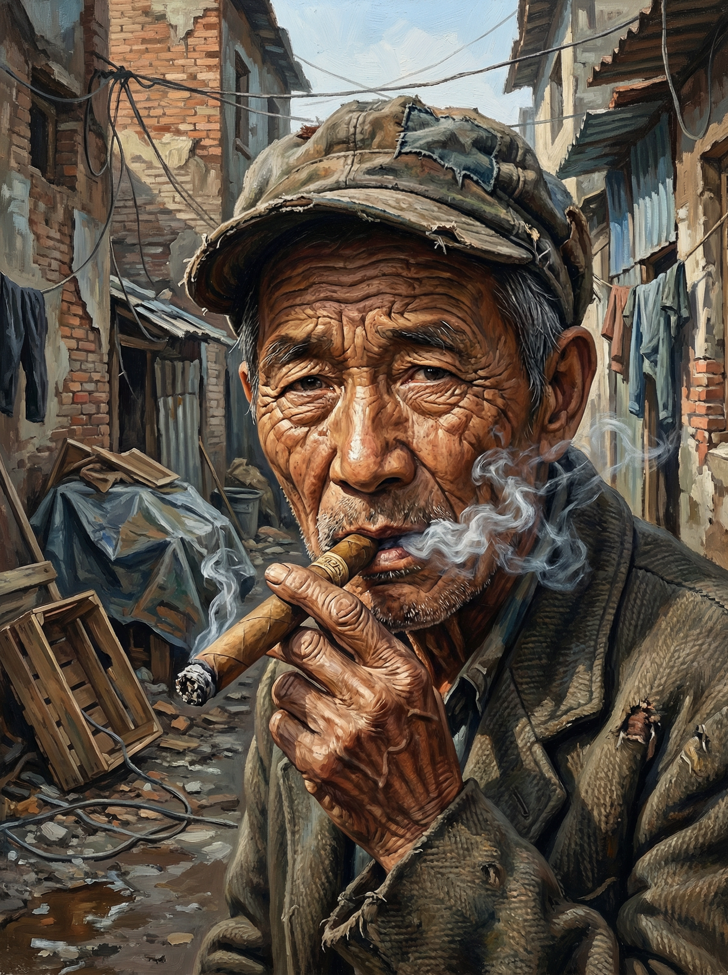 Alley Cigar Portrait
