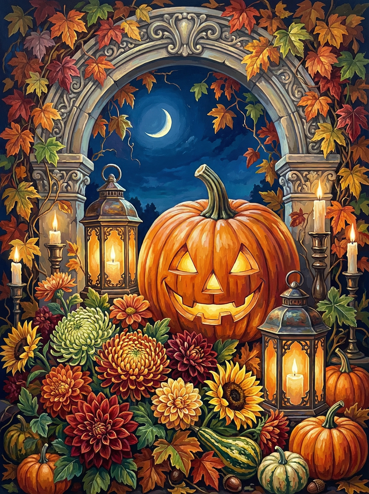 Autumn Pumpkin Lantern Gateway