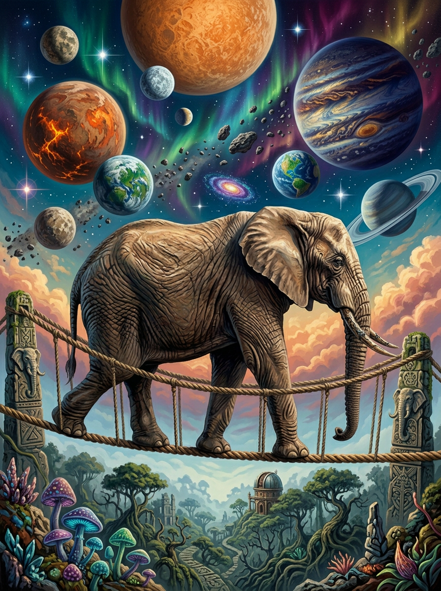 Cosmic Elephant Journey (80 Colors)