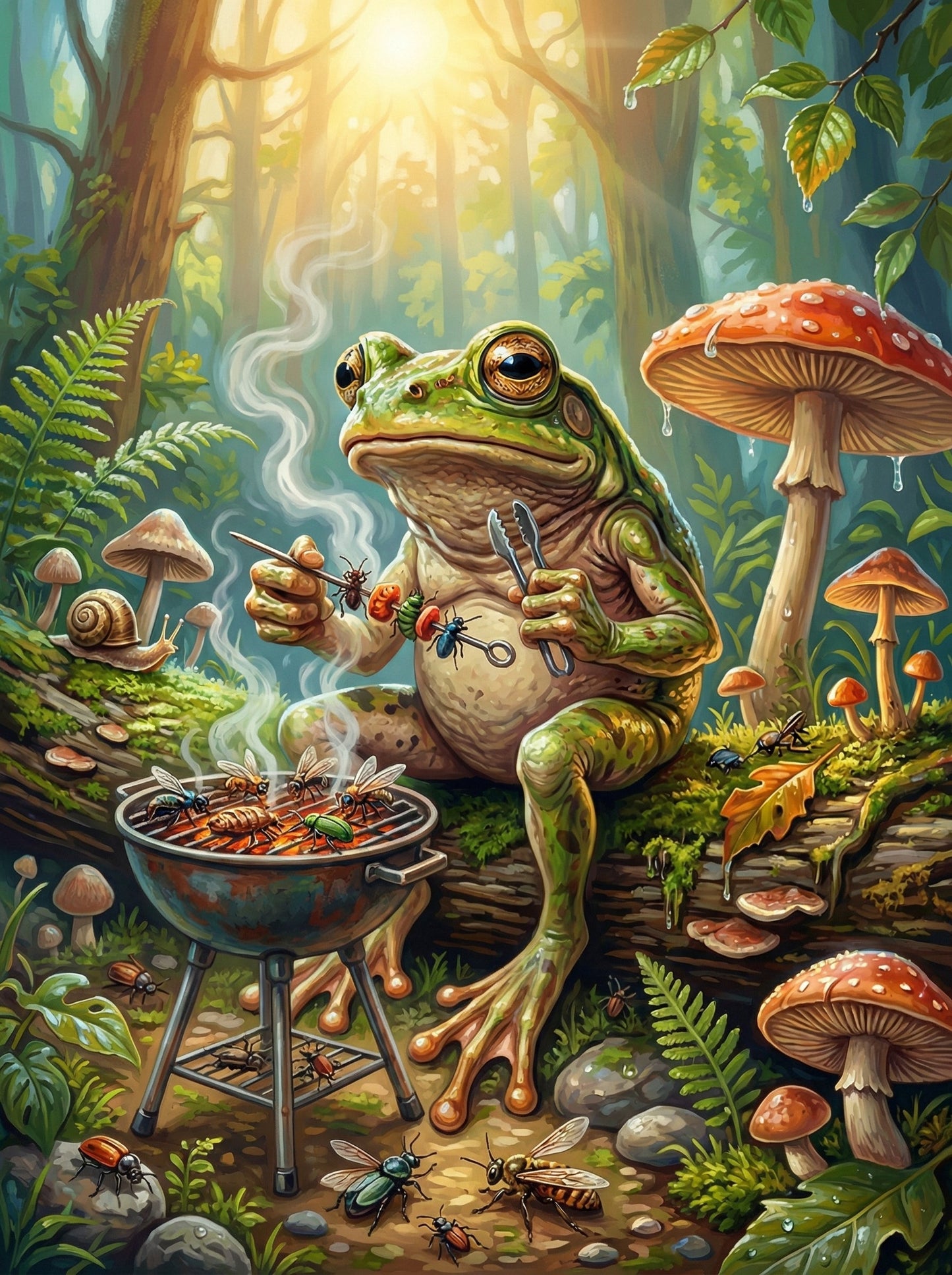 Cozy Frog Forest Scene (120 Colors)