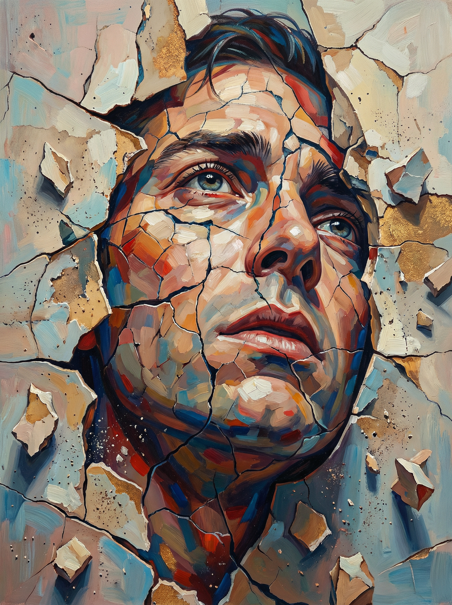 Cracked Portrait Man (120 Colors)