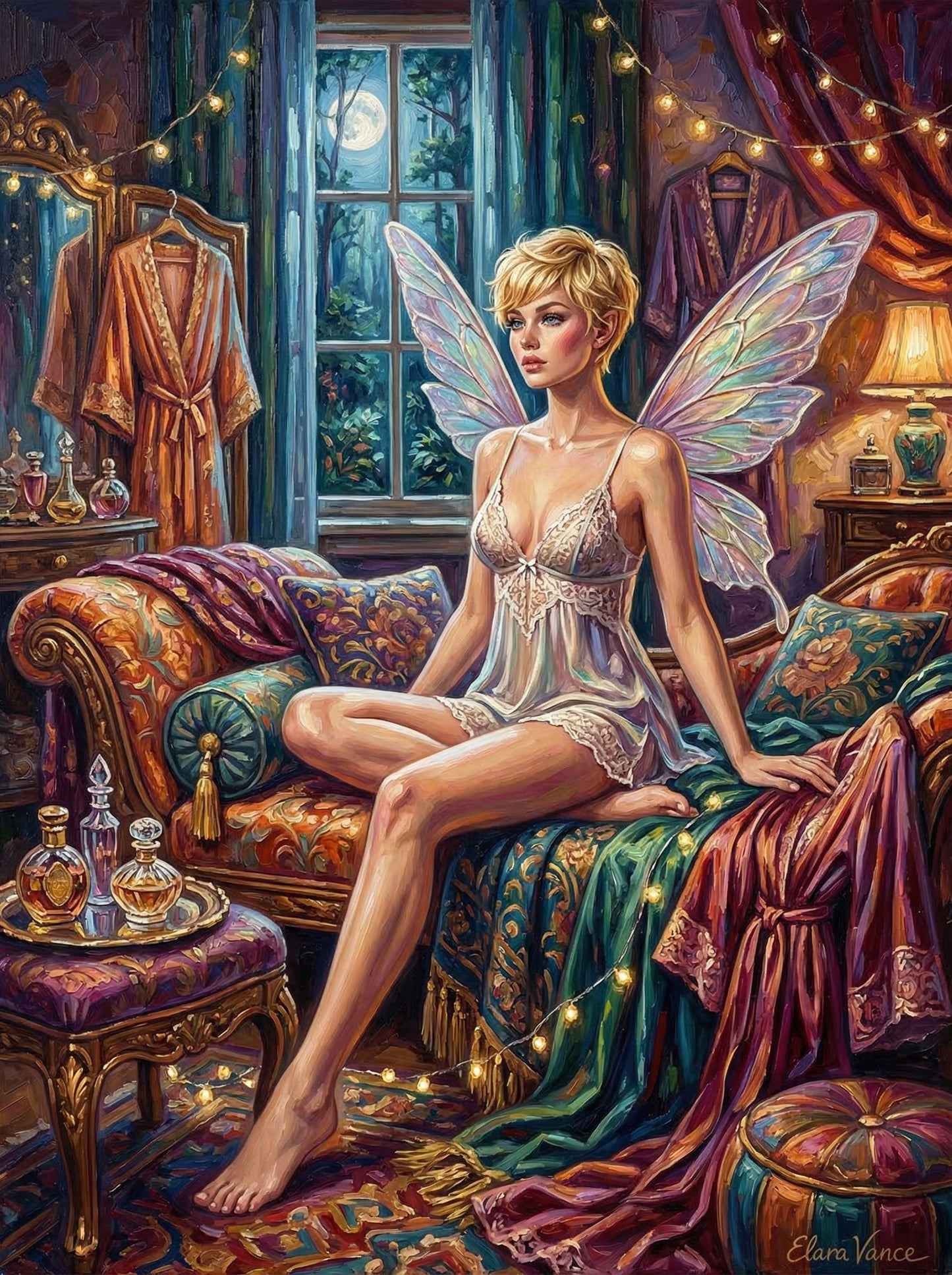 Delicate Pixie With Glowing Wings (80 Colors)