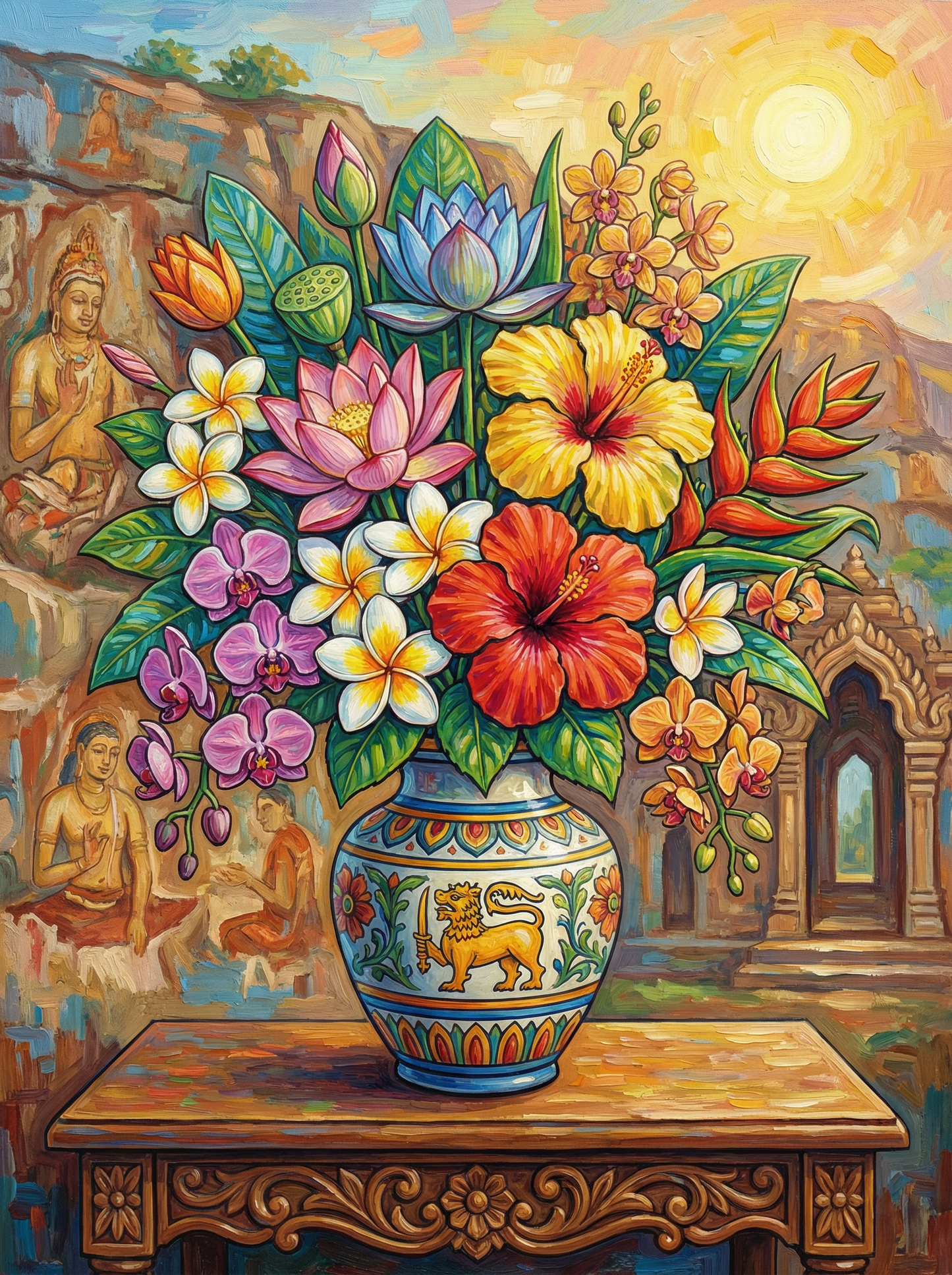 Lankan Heritage & Flowers (120 Colors)