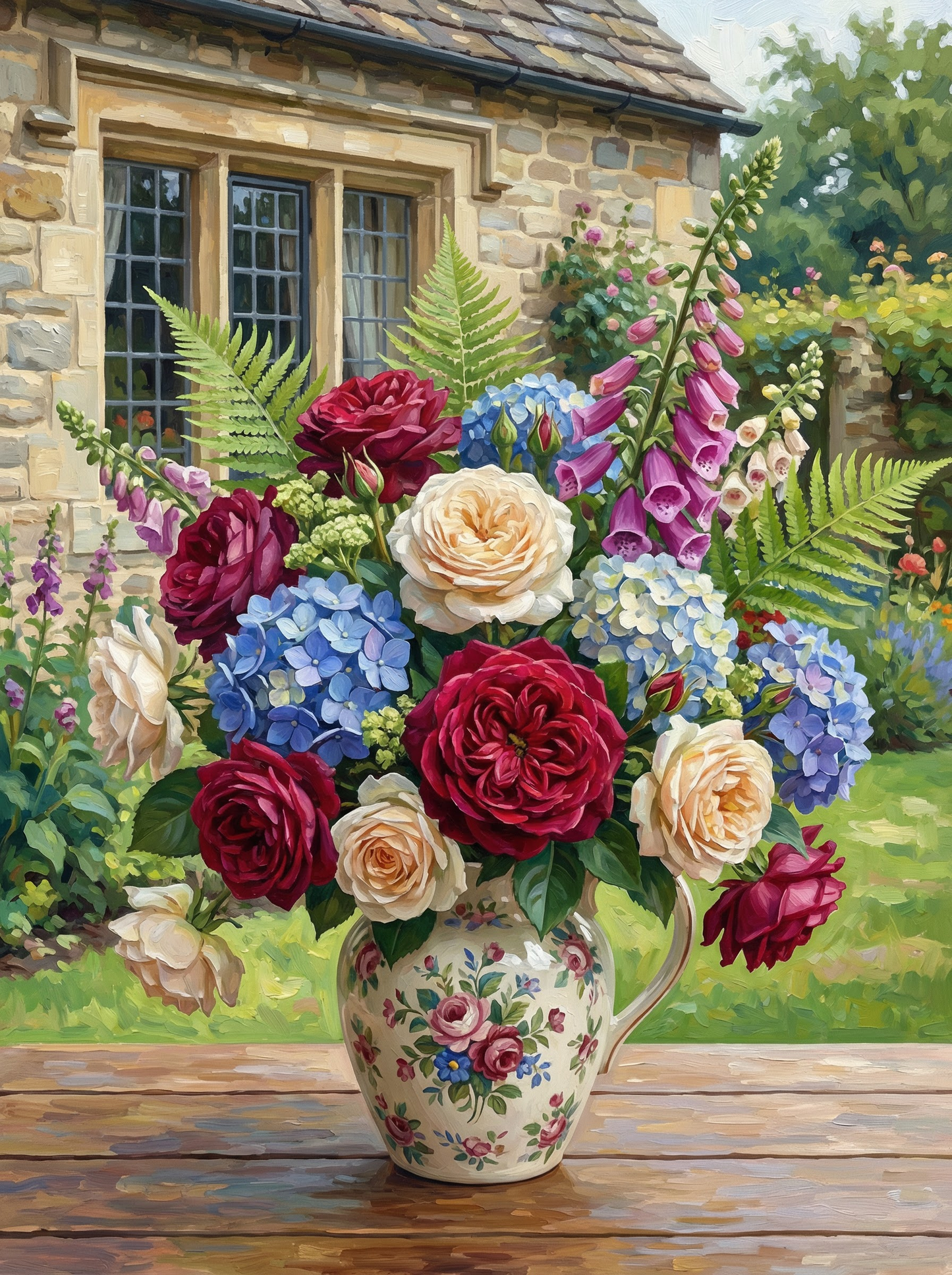 Elegant Cottage Roses