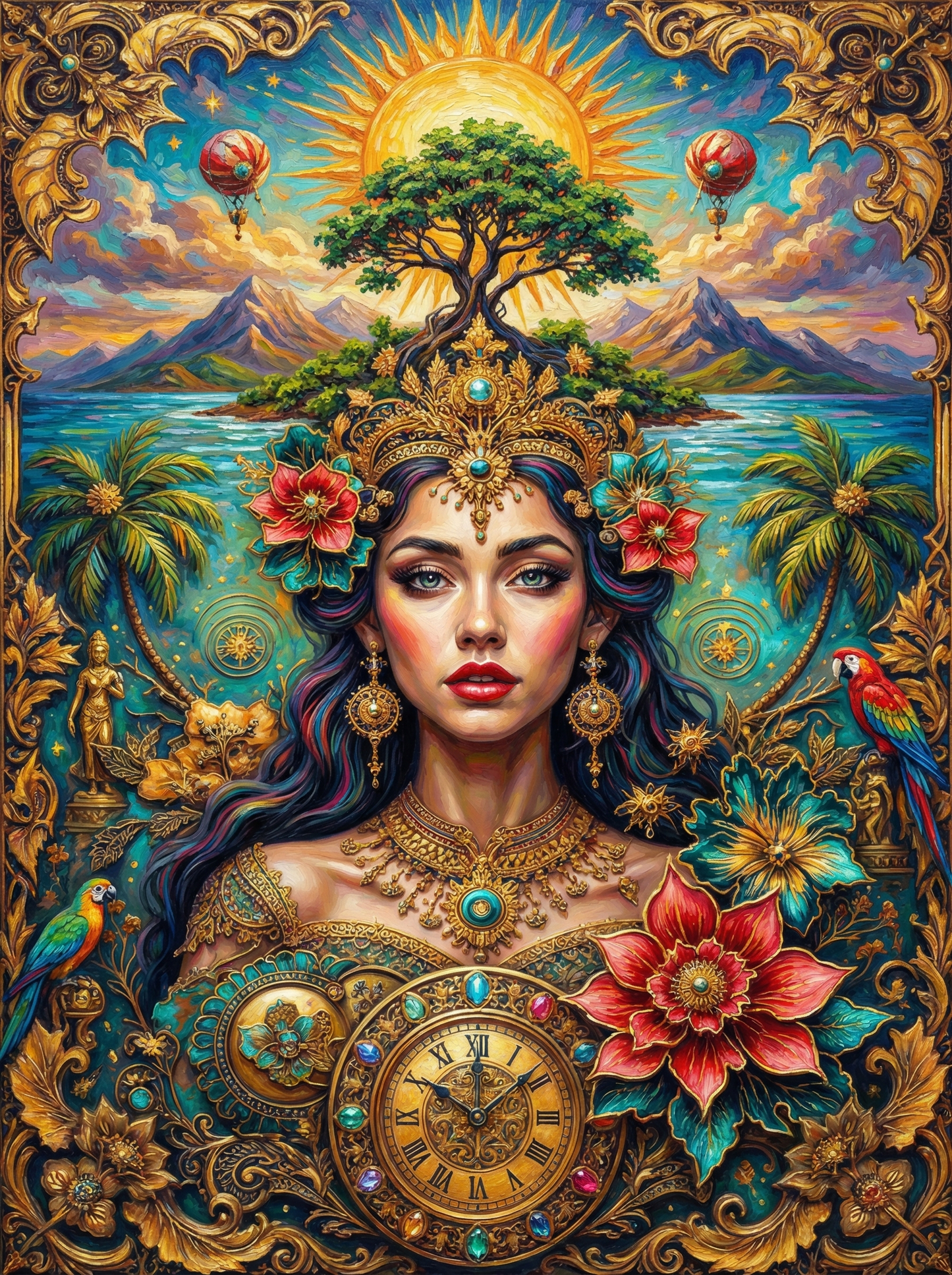 Elegant Tattooed Grandmother (120 Colors)