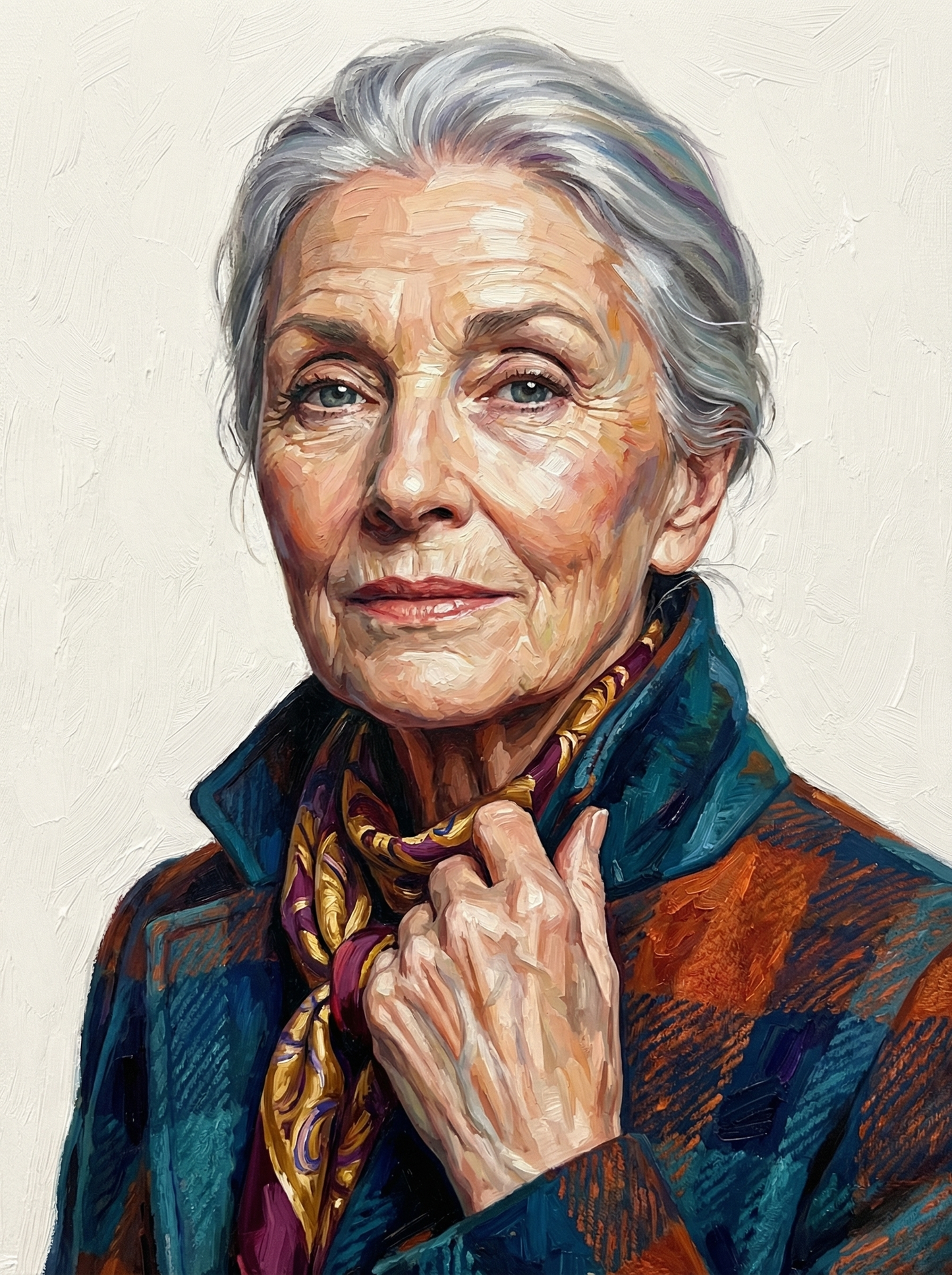 Graceful Elderly Woman (80 Colors)
