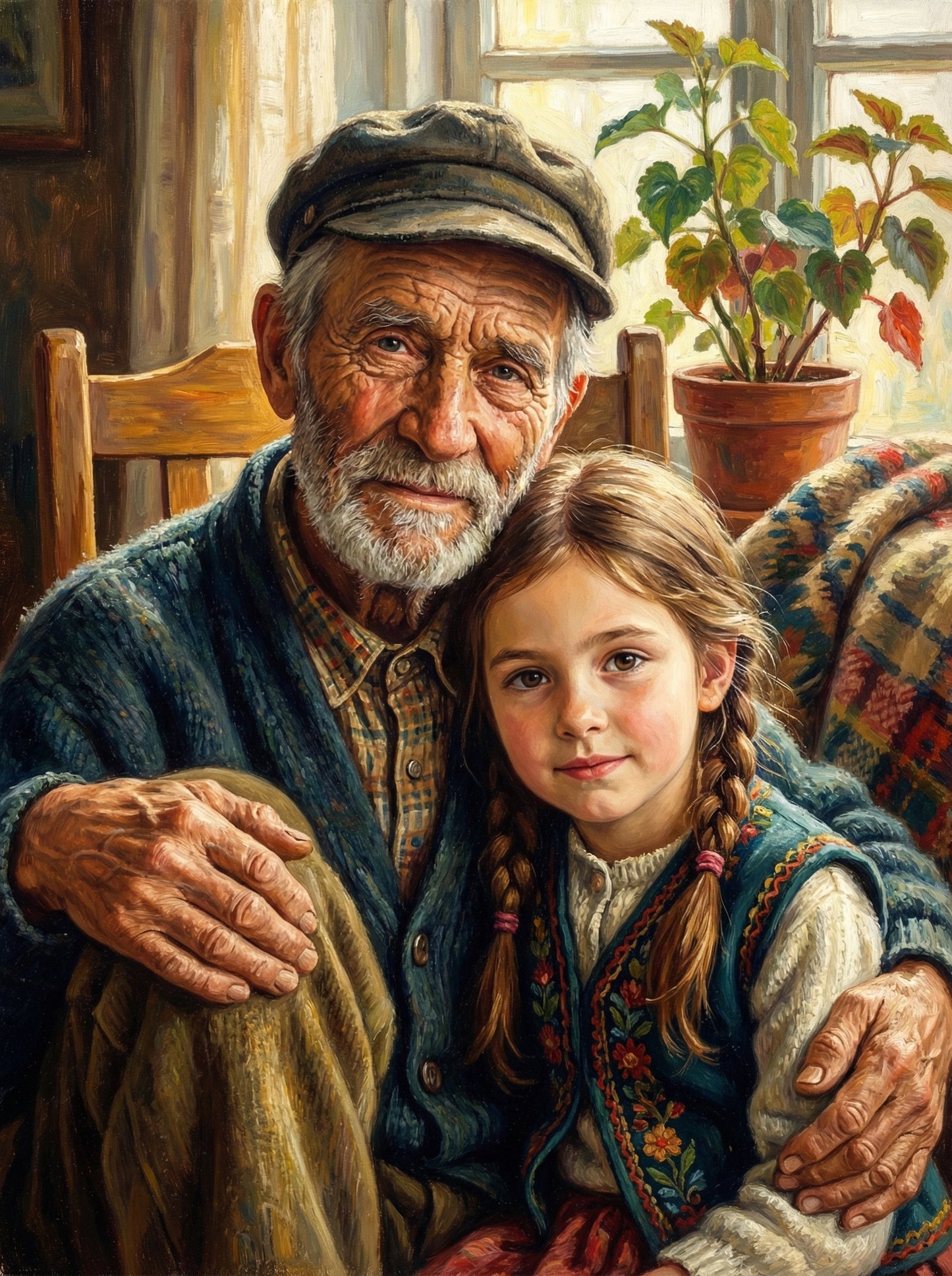 Grandfather Granddaughter Bond (120 Colors)