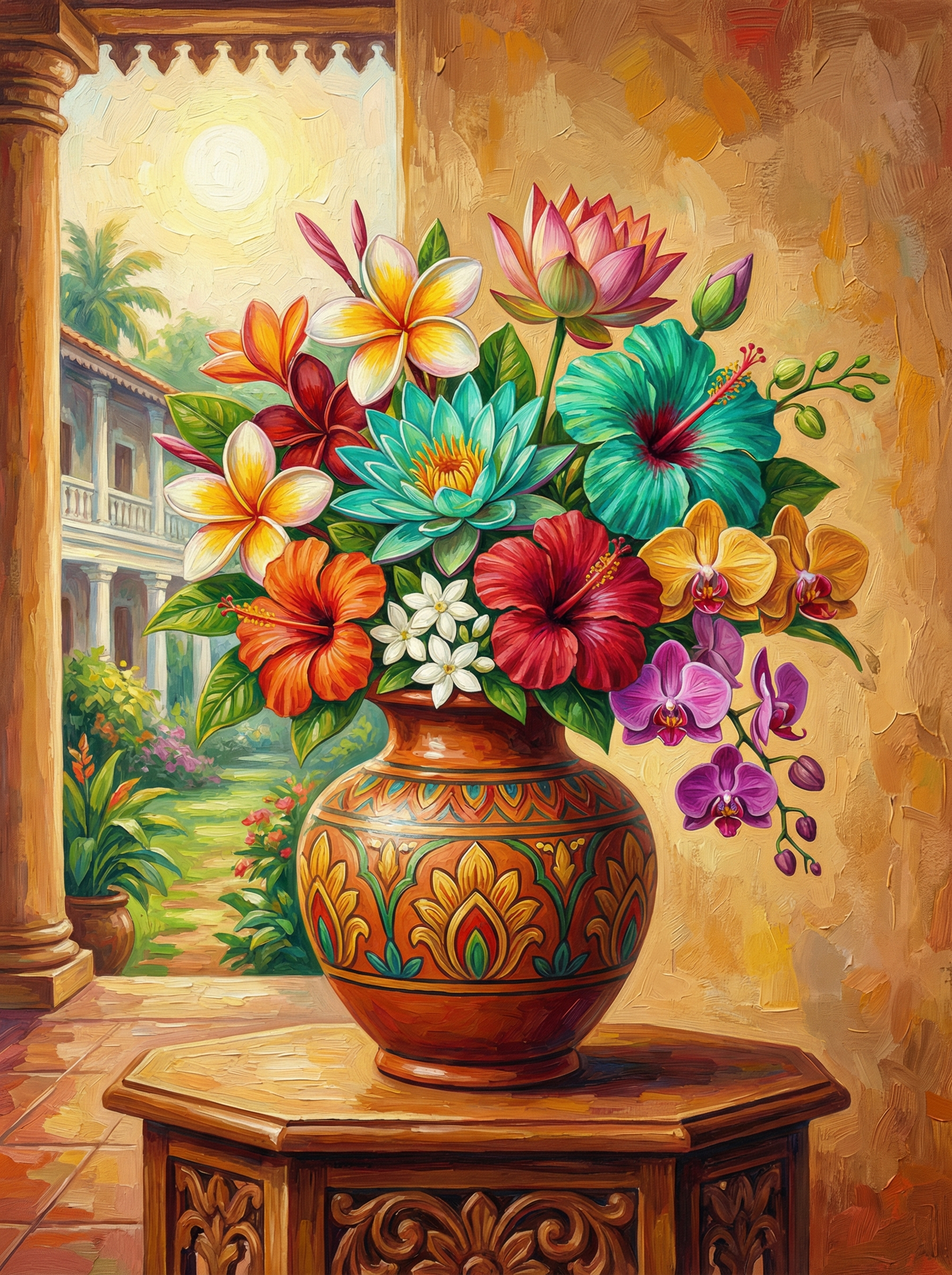 Hacienda Courtyard Flowers (120 Colors)