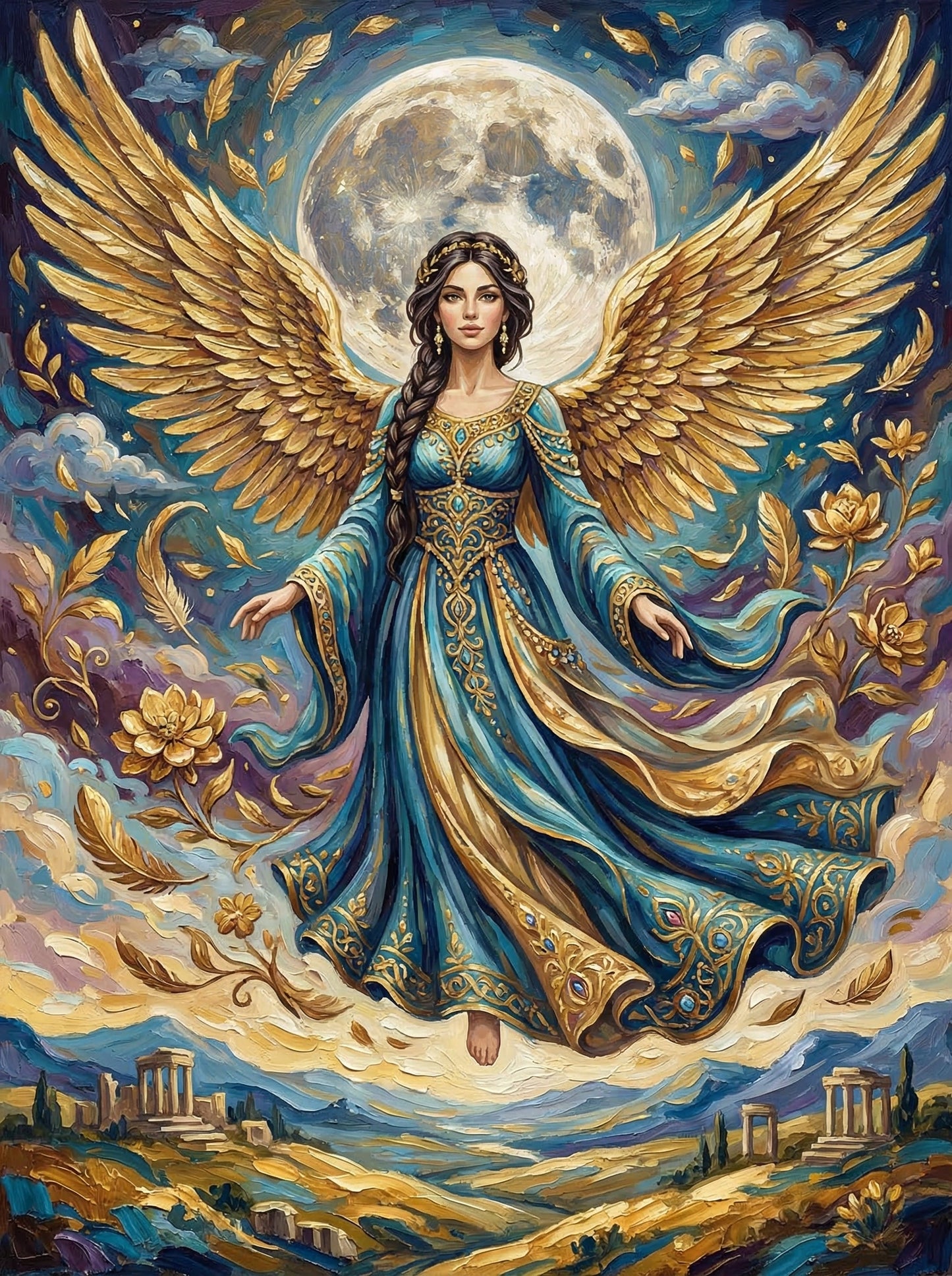 Heavenly Angel With Moonlight (80 Colors)