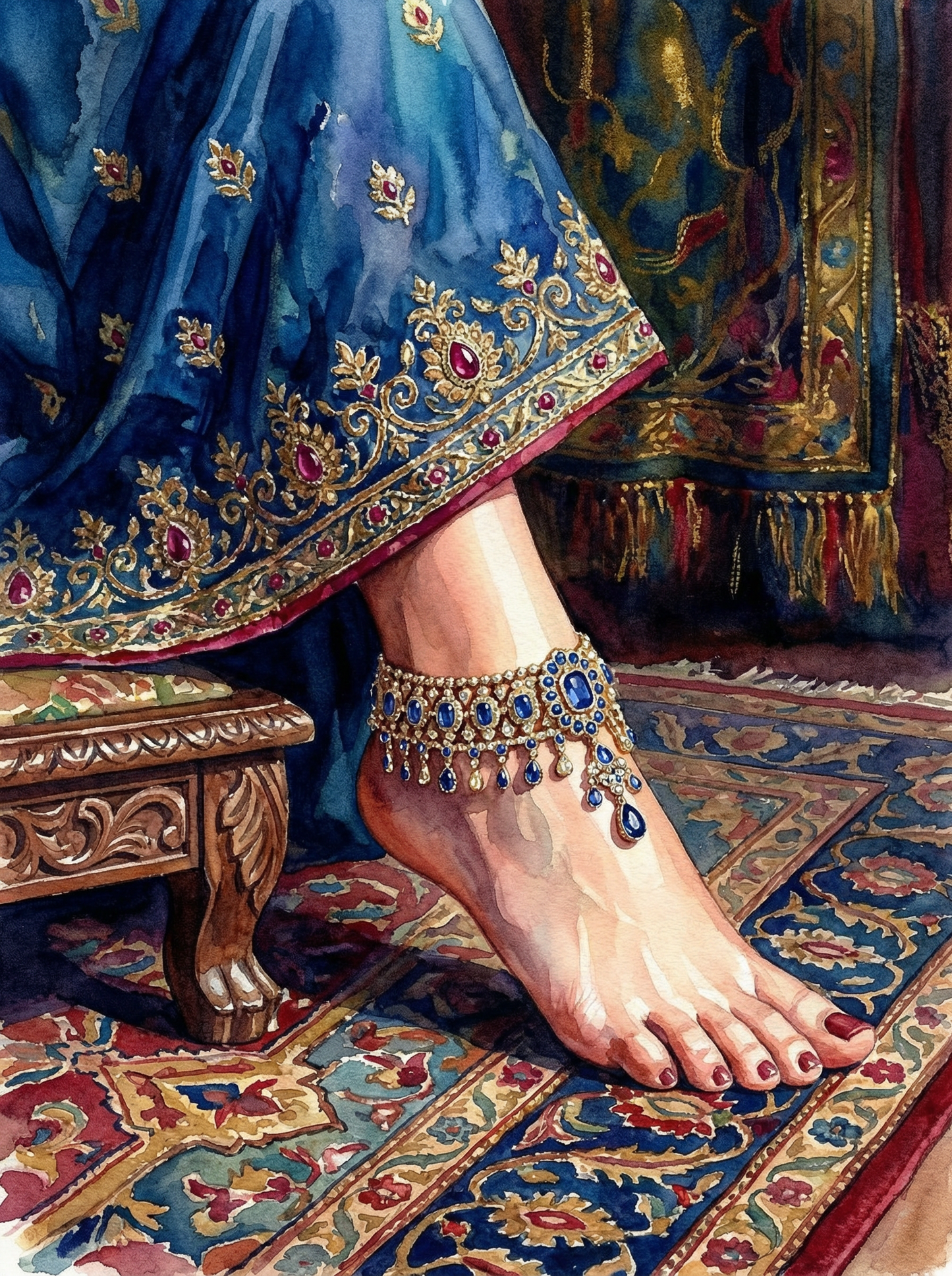 Sapphire Anklet (120 Colors)