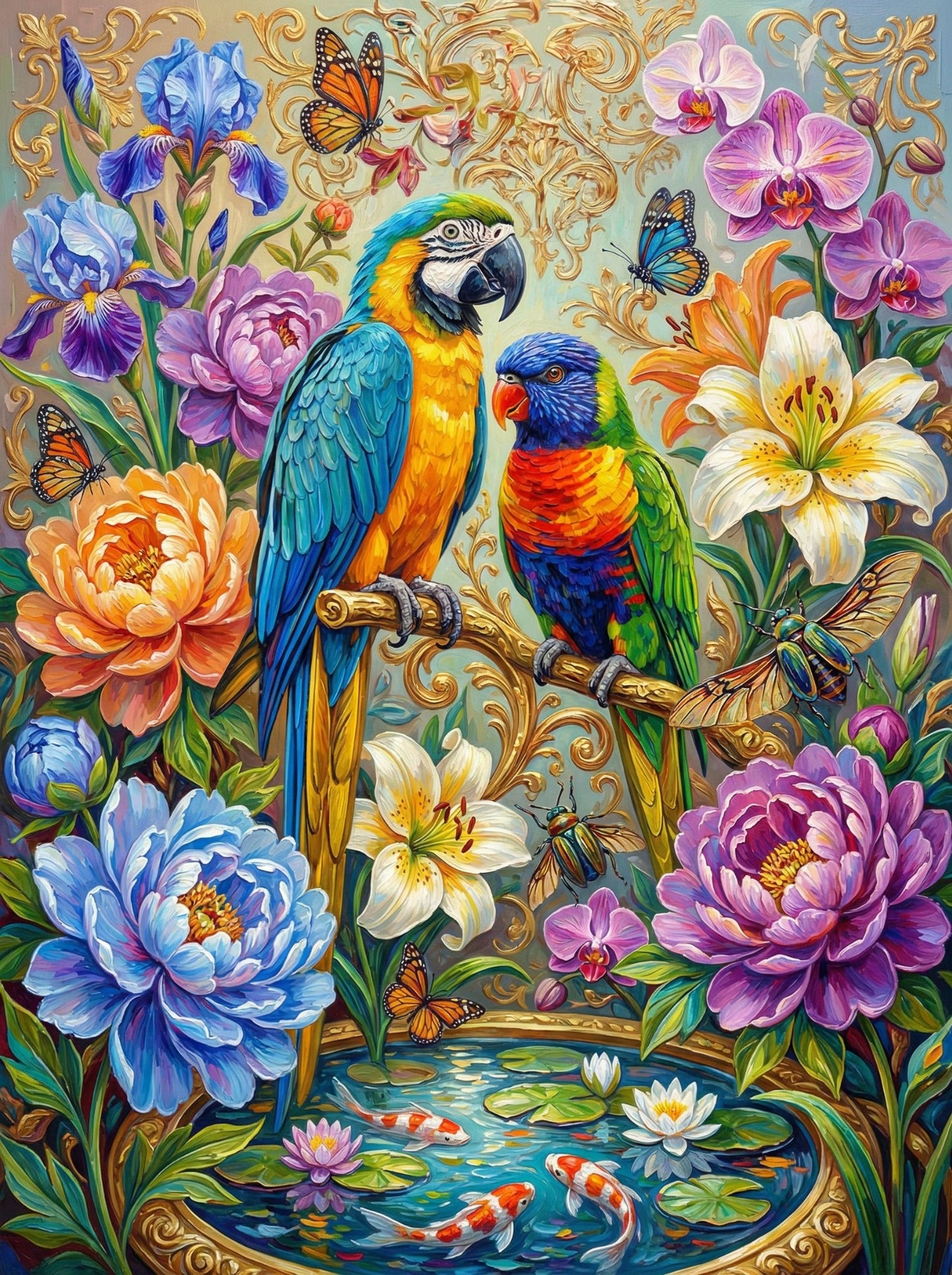 Baroque Parrot Garden