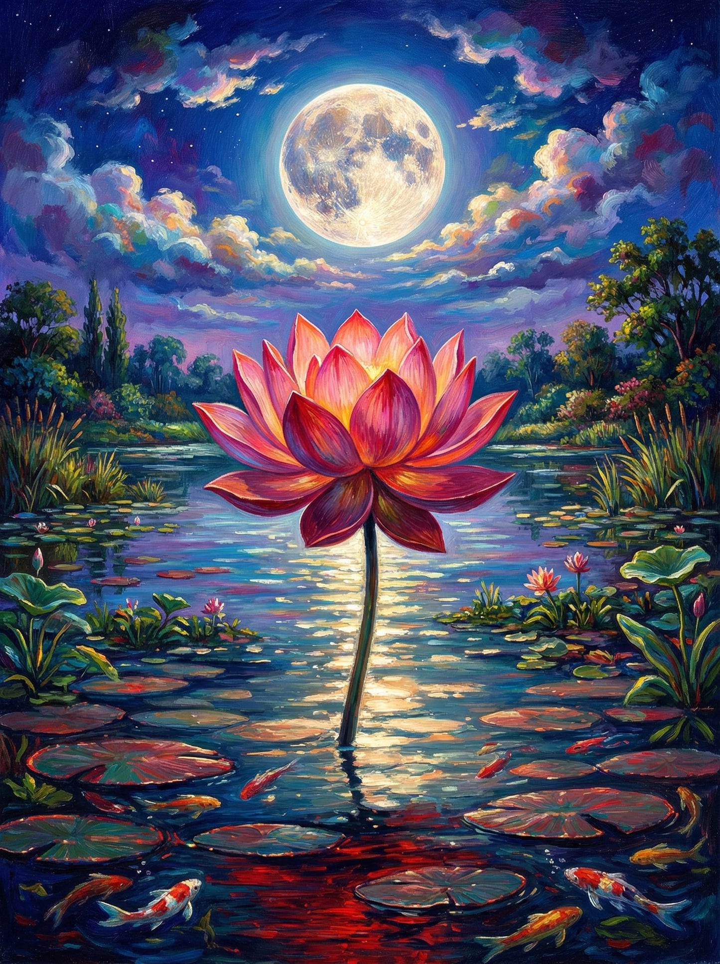 Moonlit Lotus Serenity