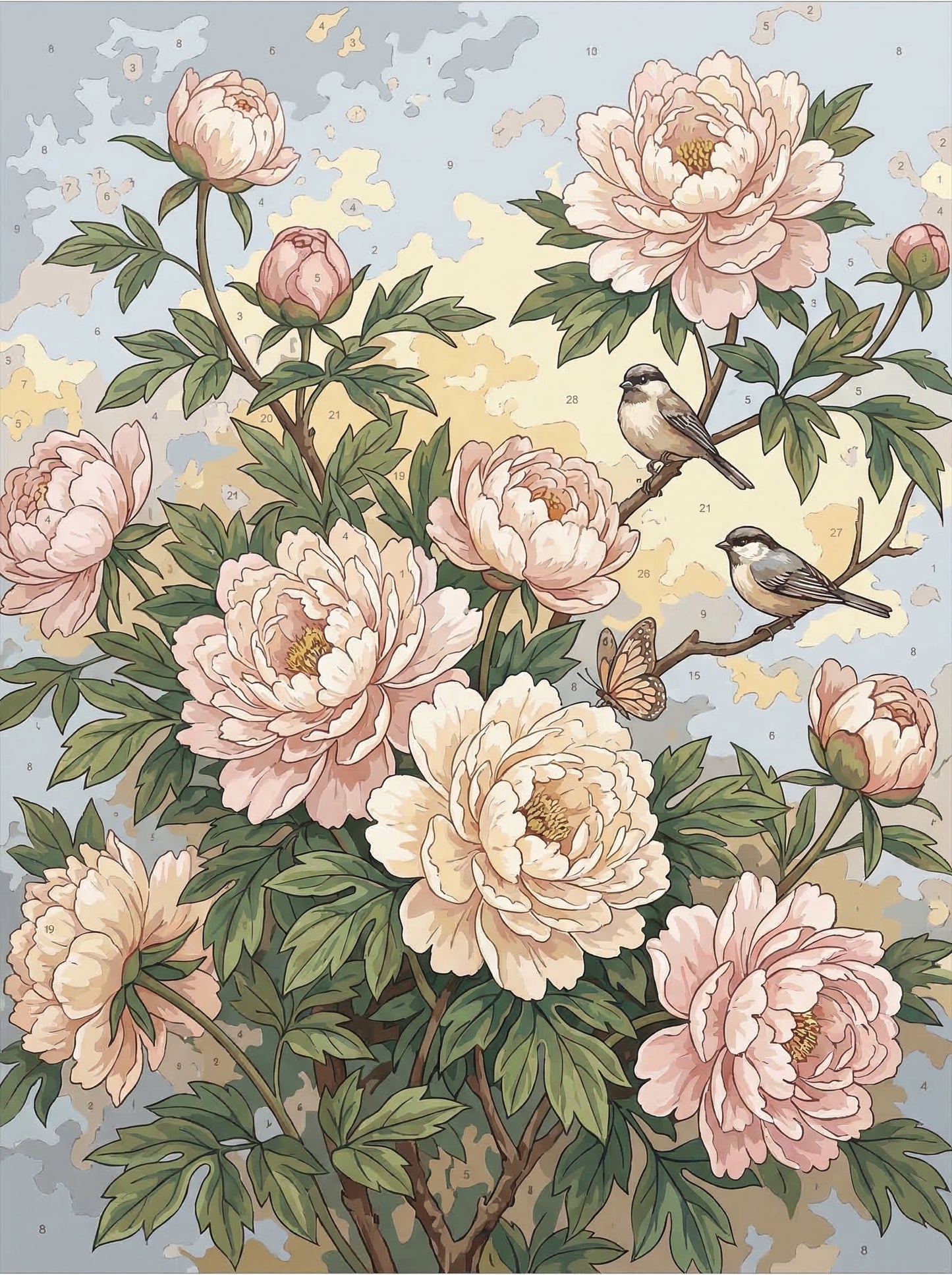 Blush Peonies & Songbirds