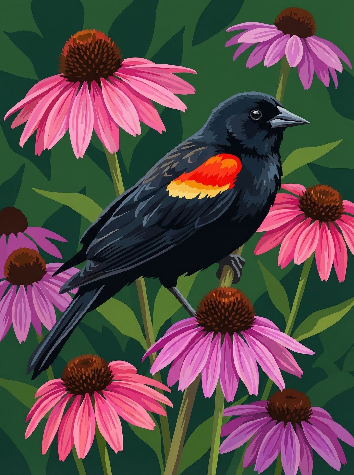 Crimson Wing Songbird