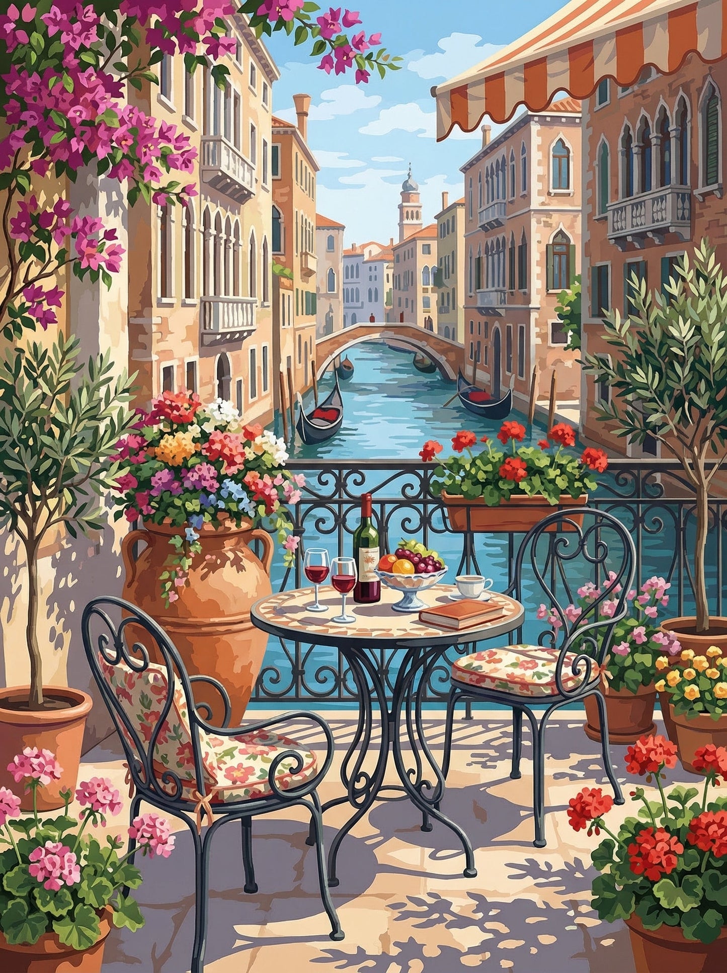 Venice Balcony Canal Morning