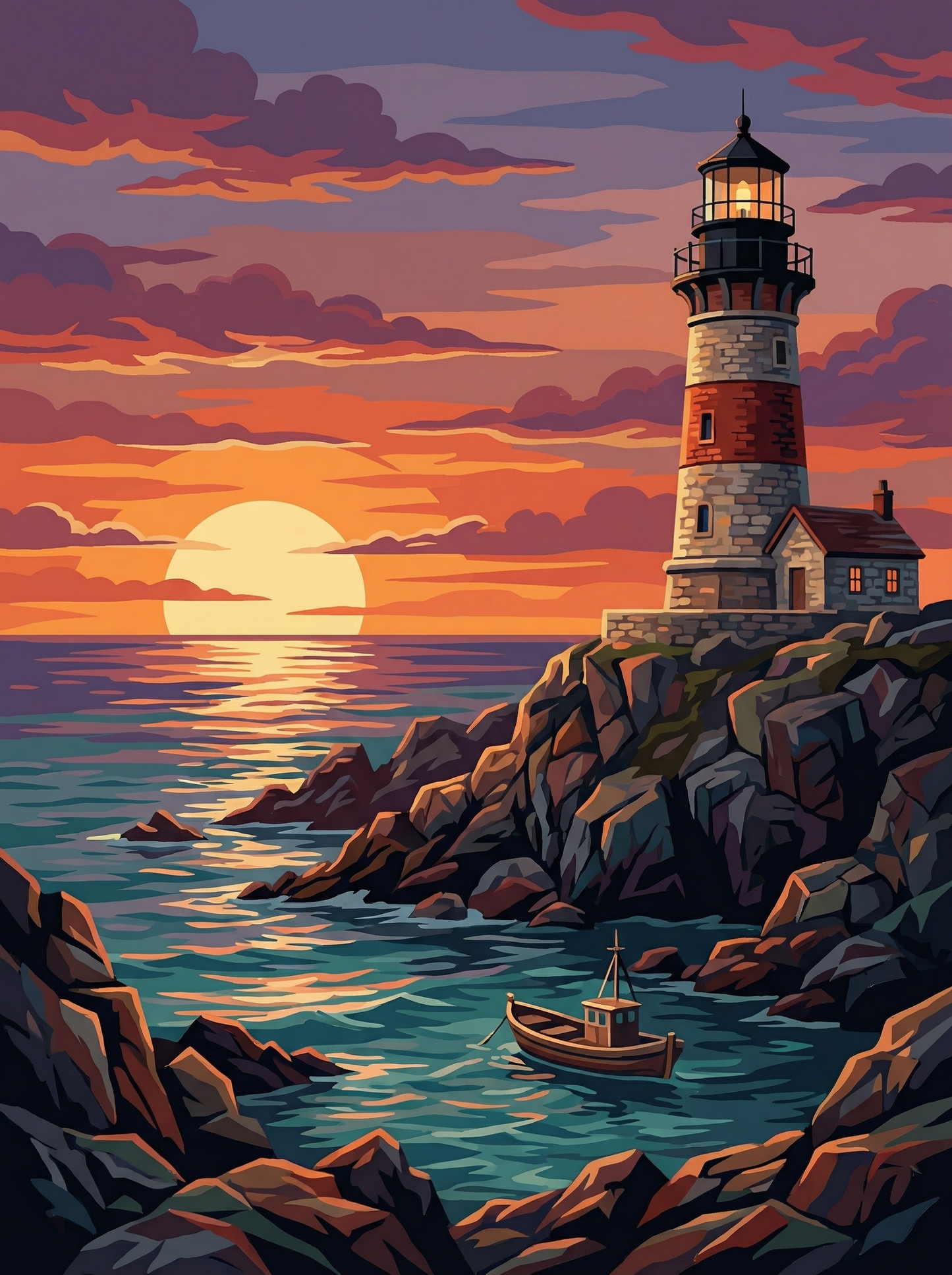 Golden Horizon Lighthouse