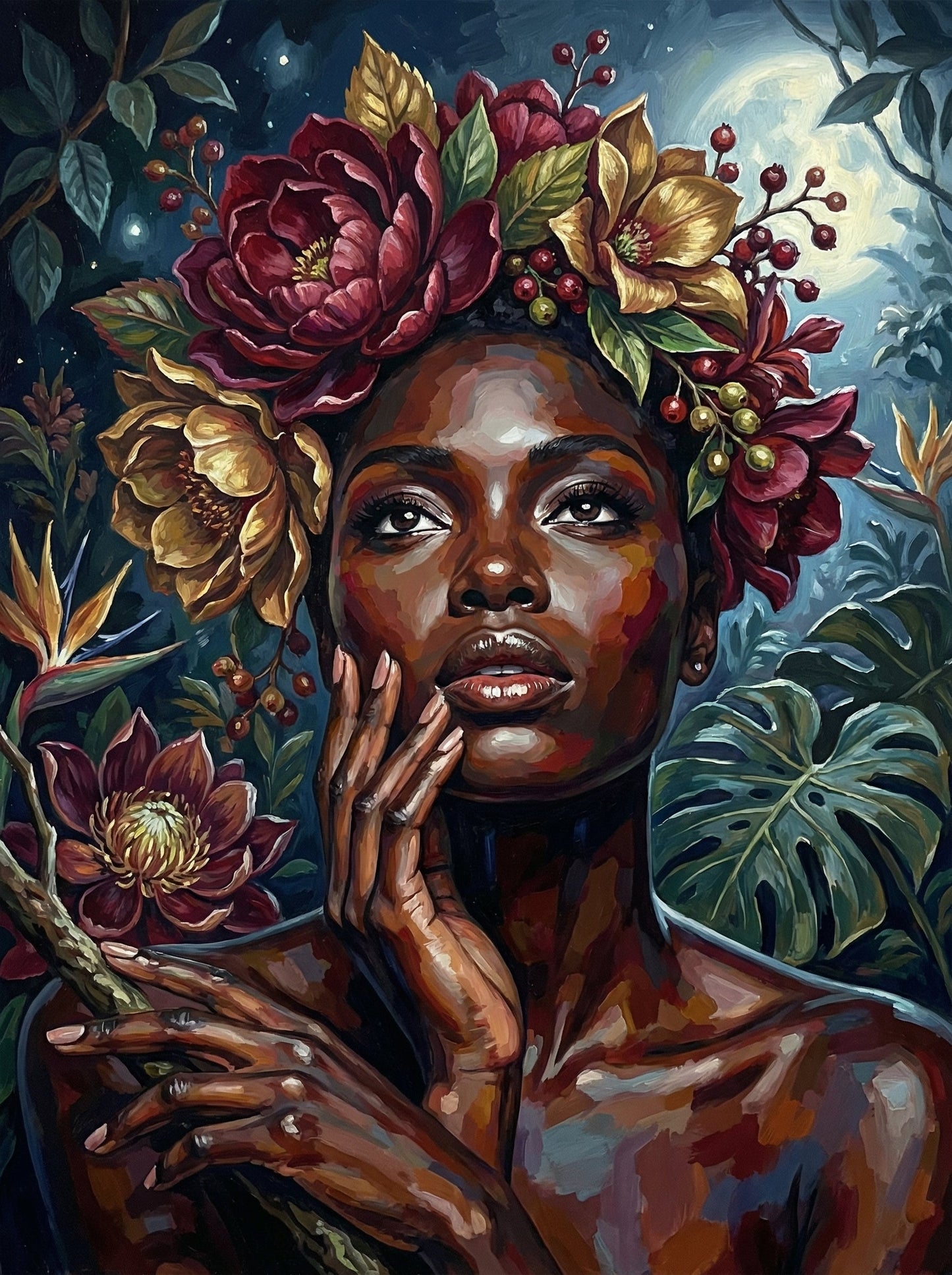 Moonlit Floral Goddess (80 Colors)