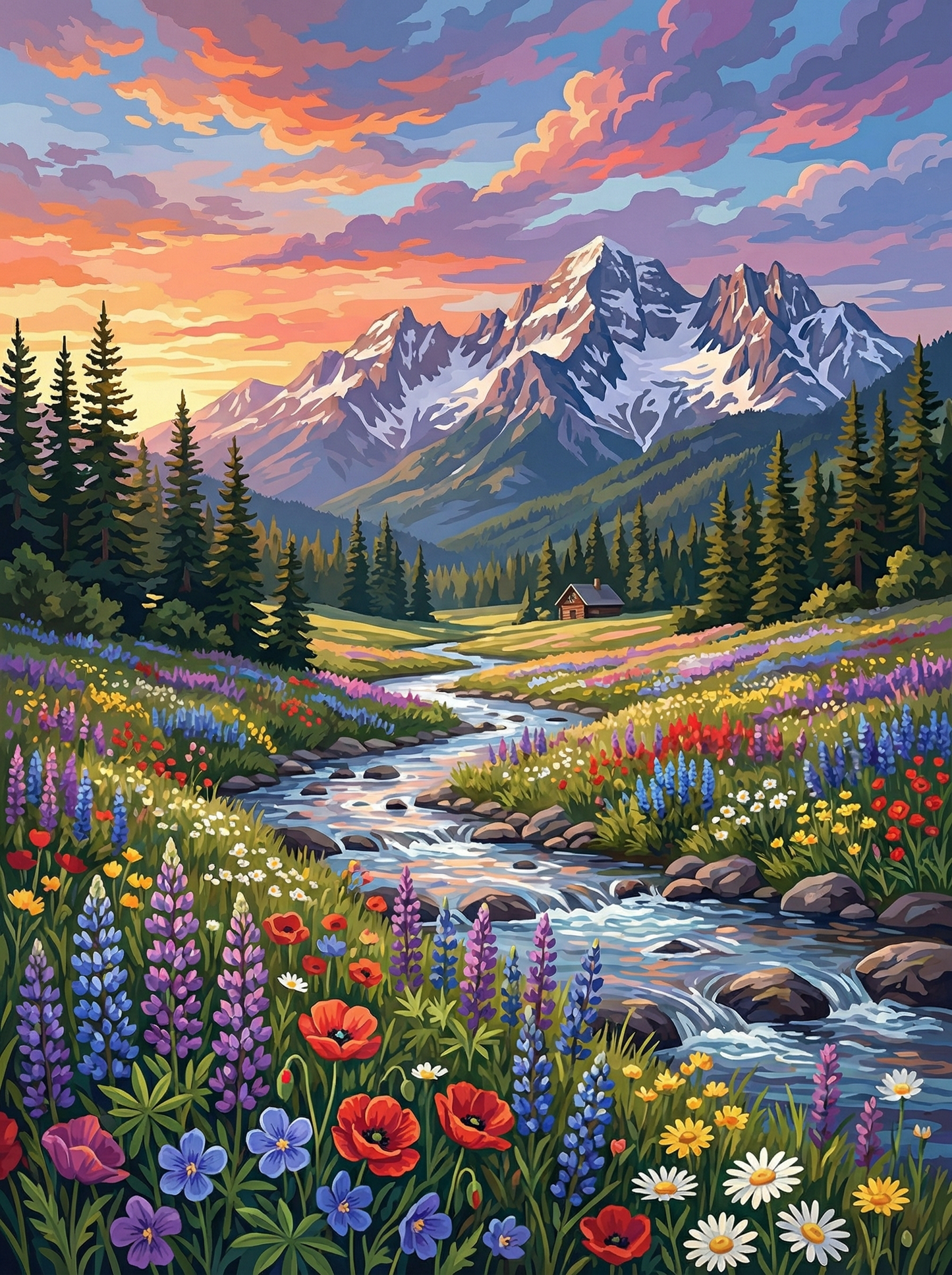 Alpine Meadow River Glow (80 Colors)