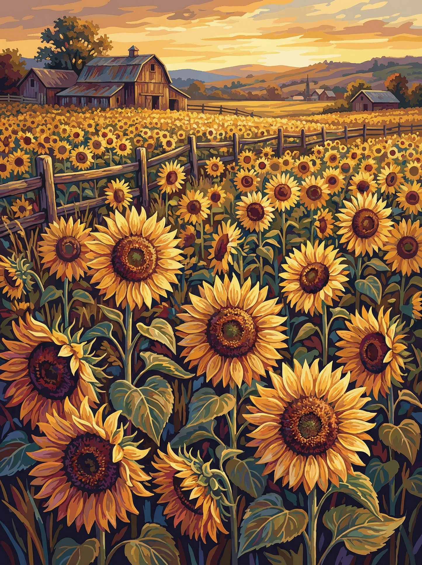Golden Field Sunflowers