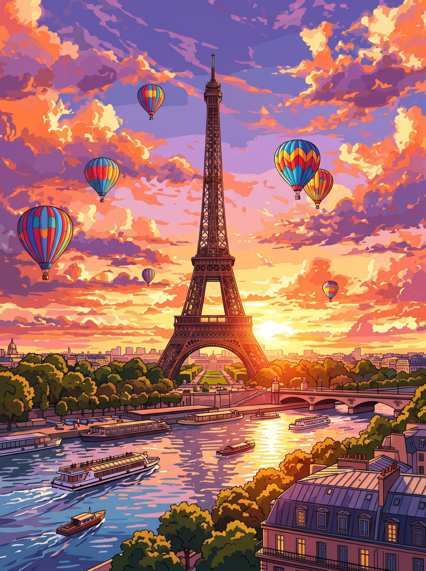 Paris Sunset Balloons