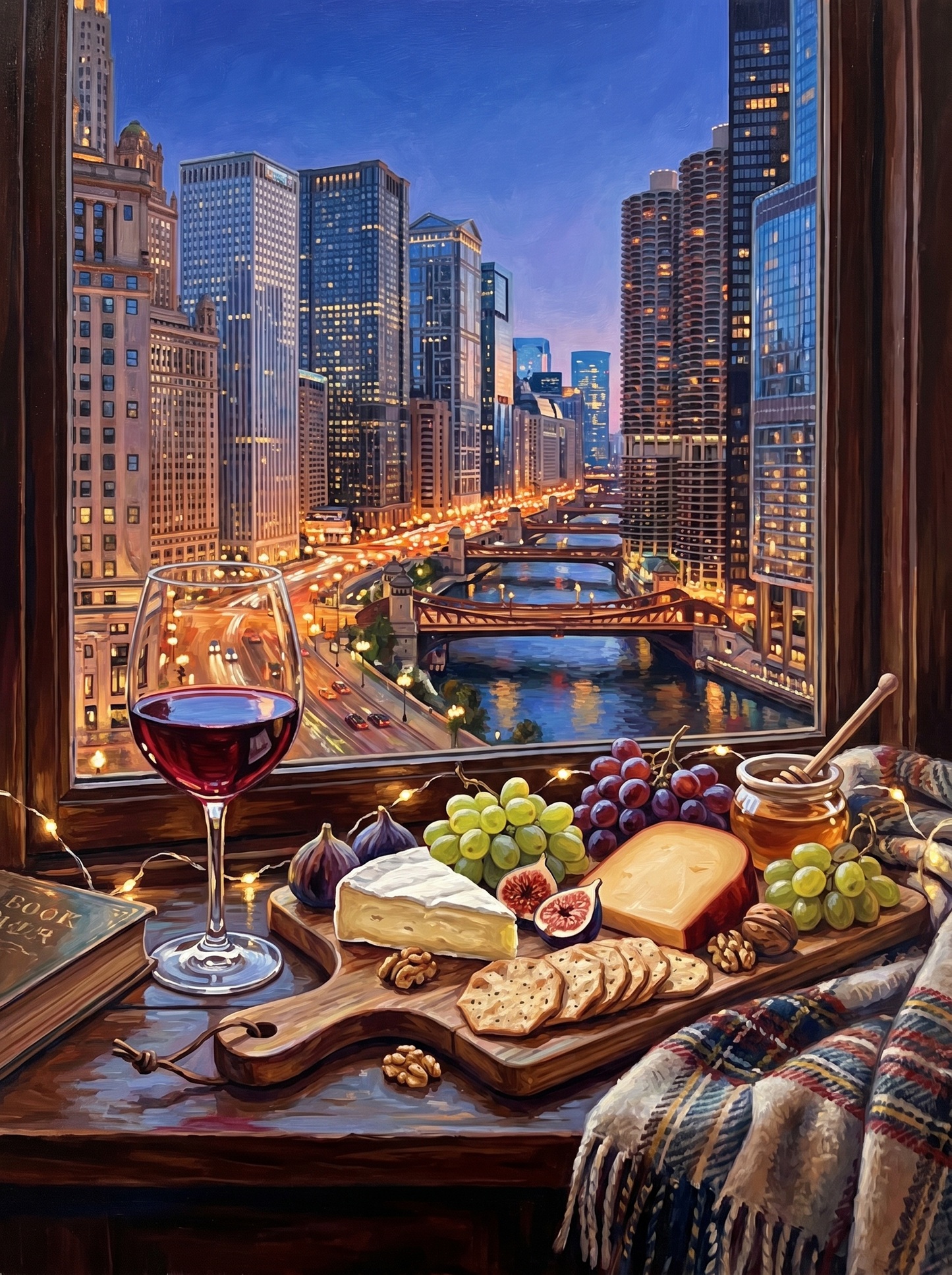 City Lights Wine Evening View