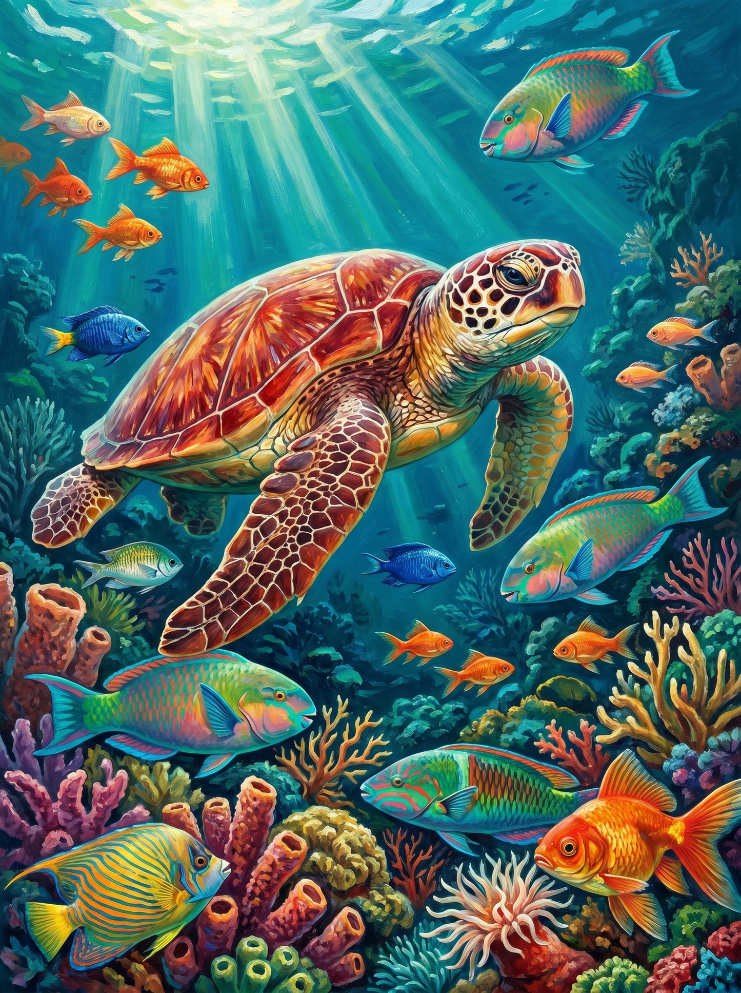 Ocean Turtle Reef Paradise
