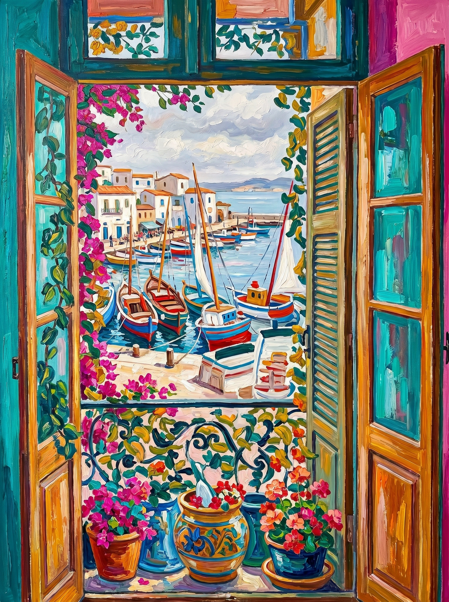 Seaside Window Harbor View