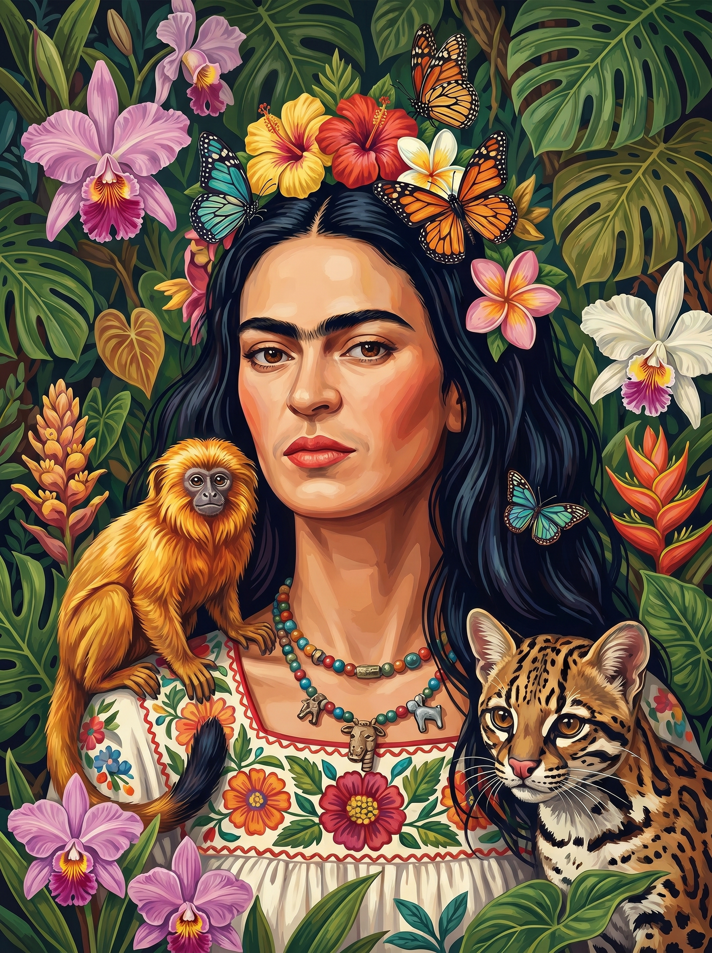 Jungle Spirit Frida Portrait