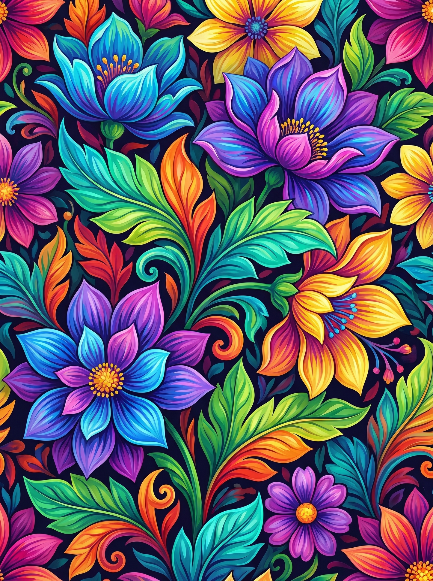 Midnight Floral Symphony