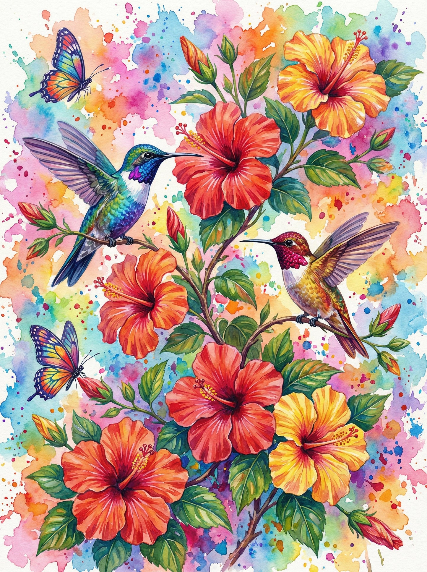 Hummingbird Tropical Nectar Harmony