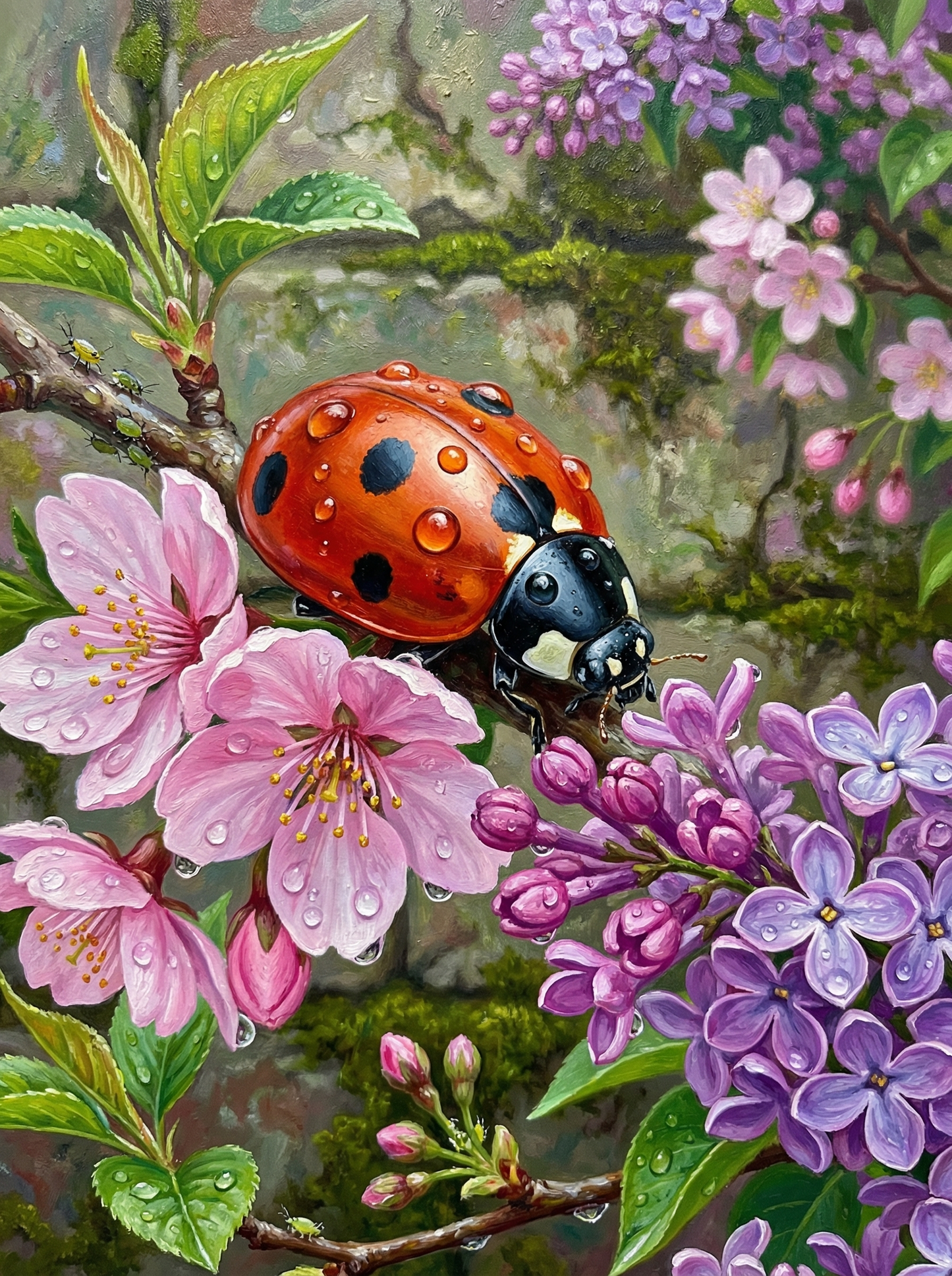 Ladybug Flower Garden