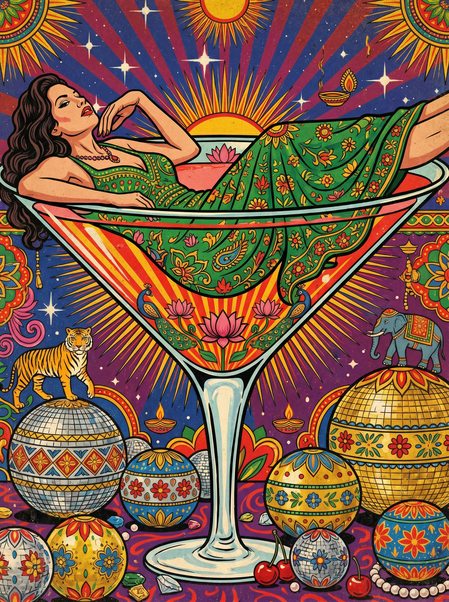 Martini Glass Woman (120 Colors)