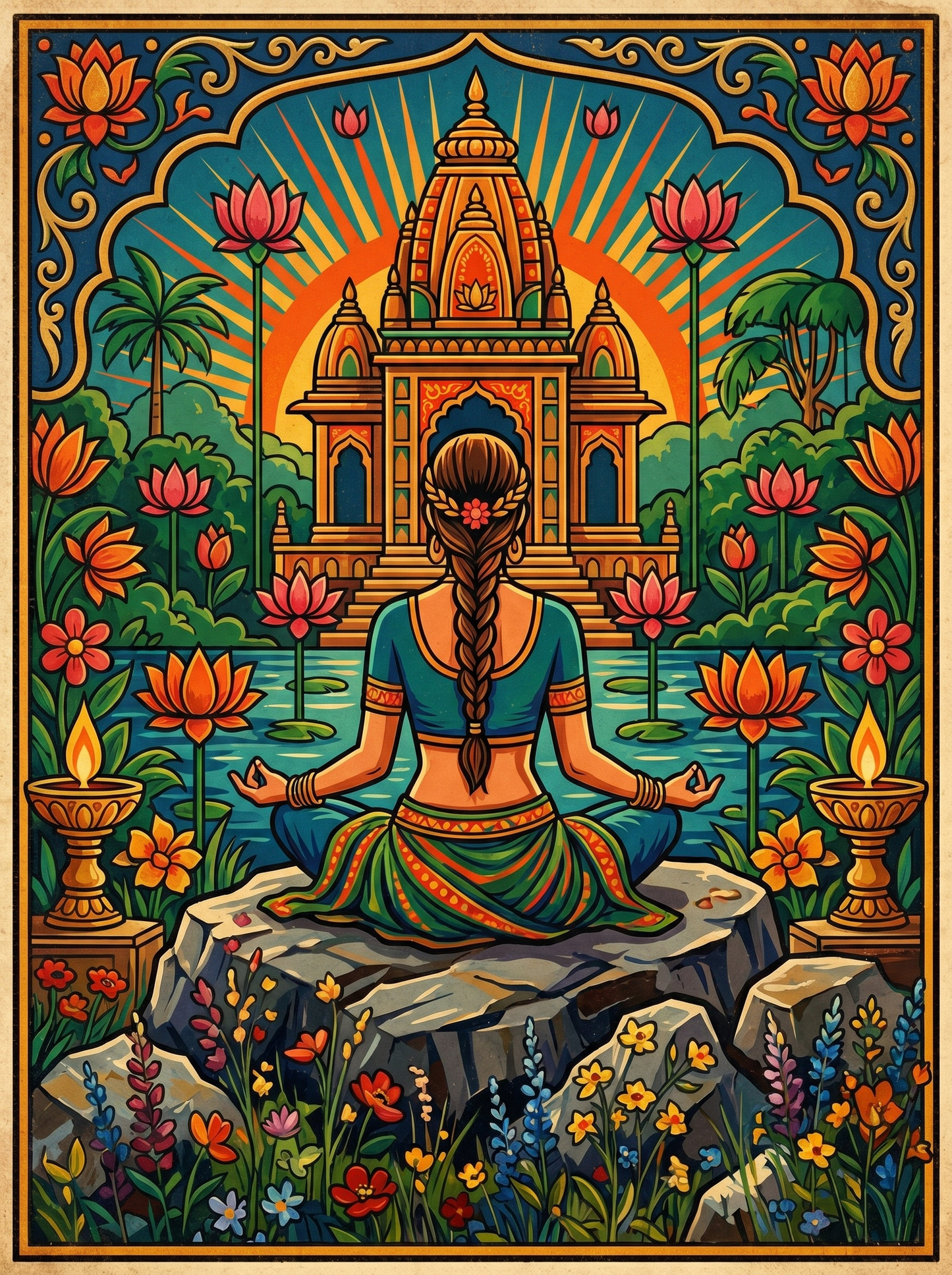 Meditating Lotus Figure (120 Colors)