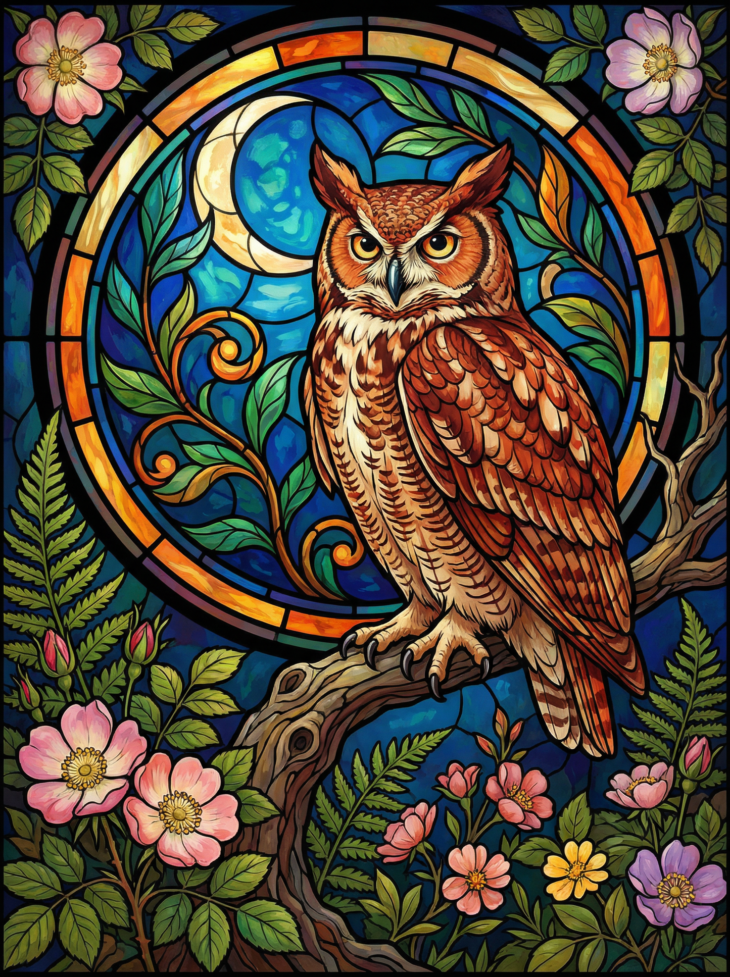 Moonlit Owl Garden