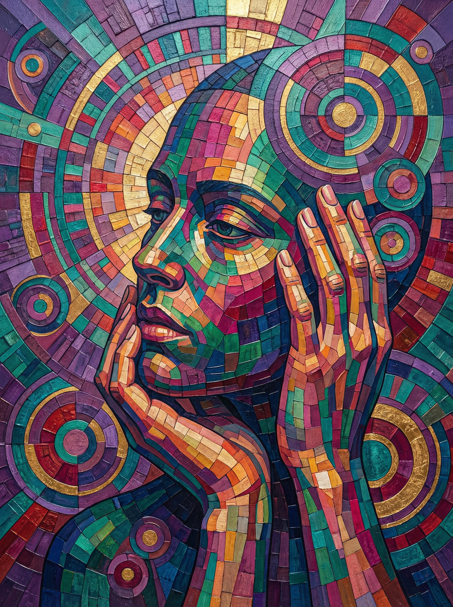 Mystical Geometric Portrait (120 Colors)