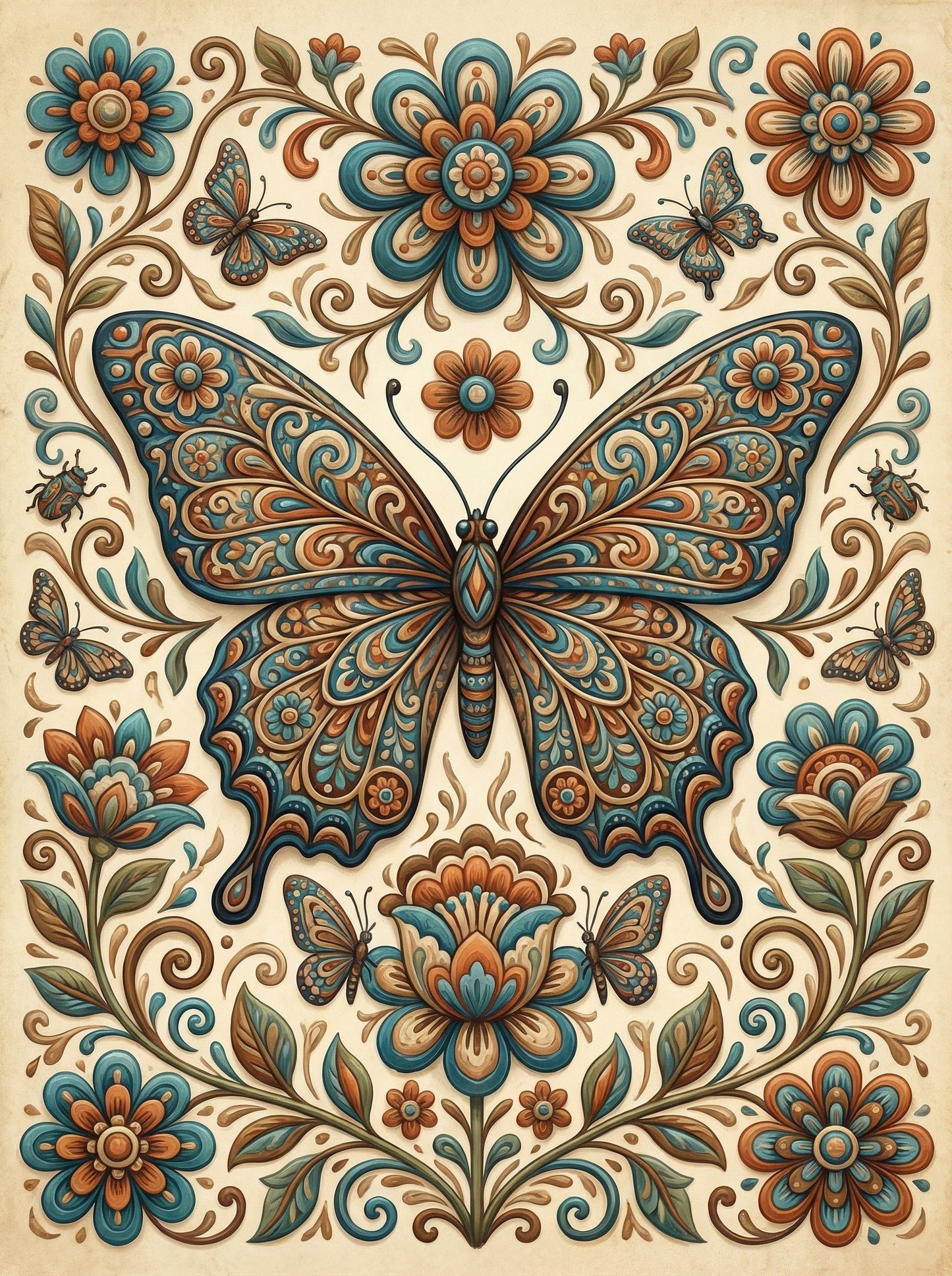 Ornate Butterfly Garden (80 Colors)
