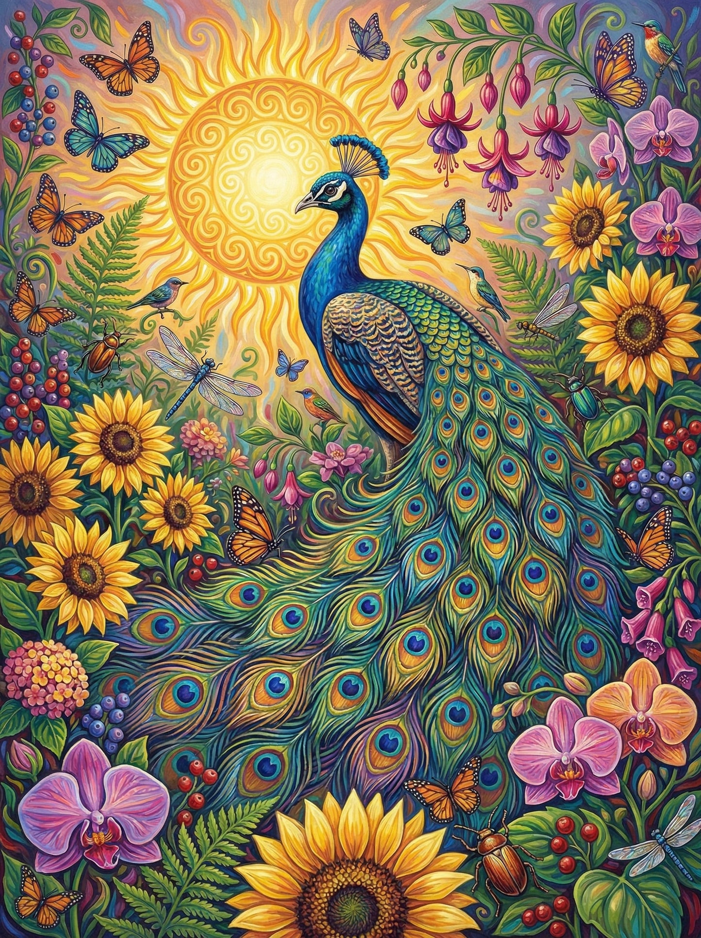 Peacock Garden Paradise