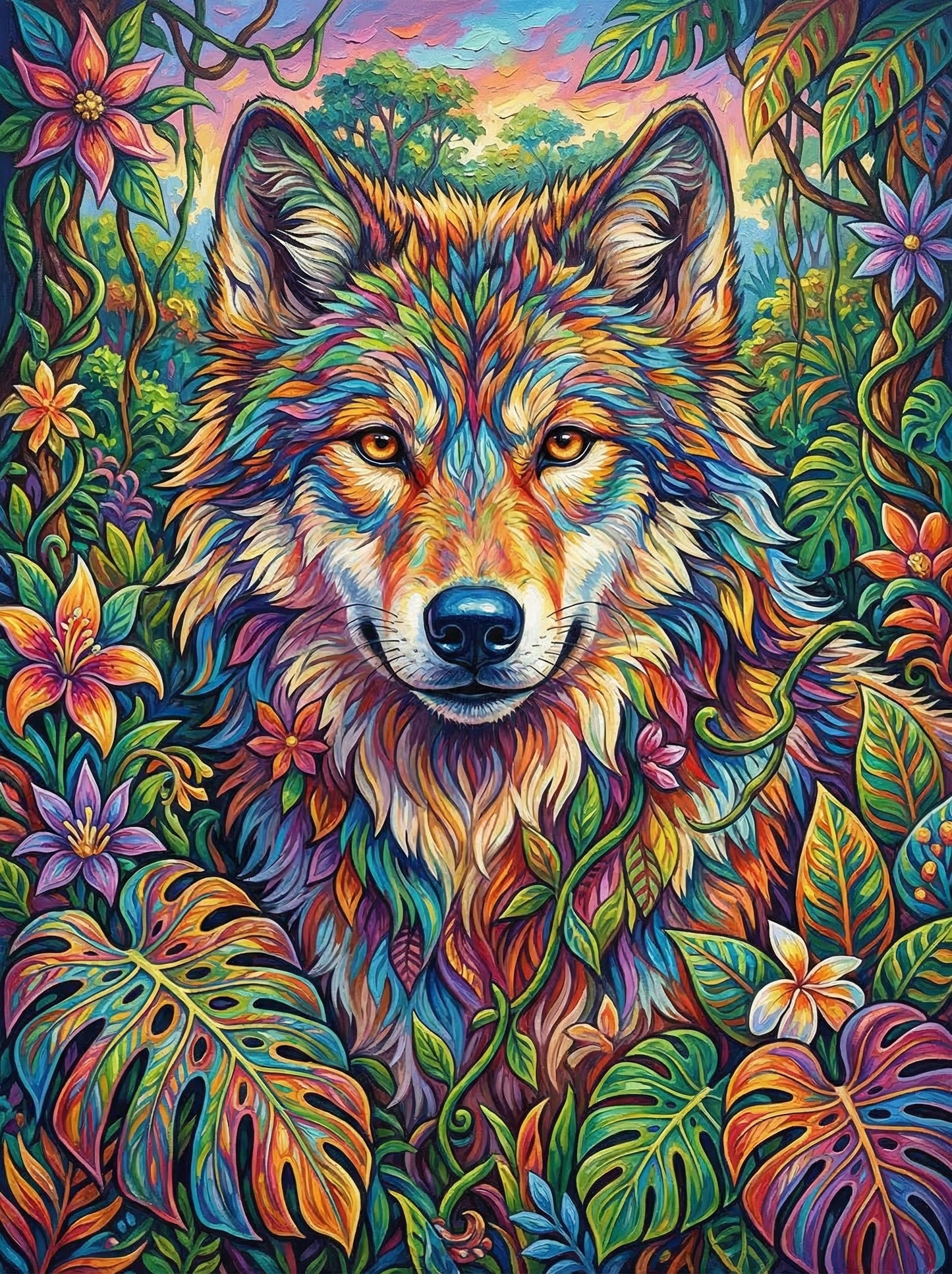 Rainbow Wolf Garden (120 Colors)