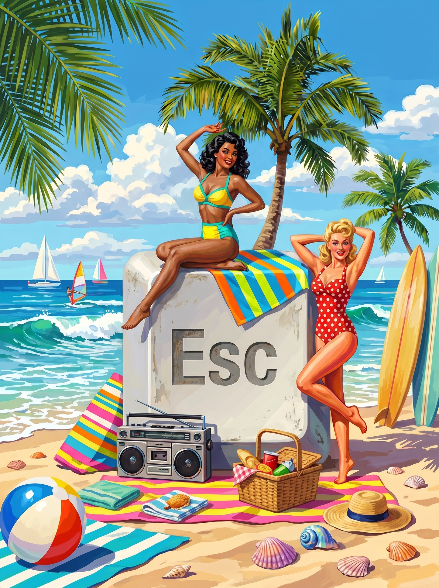 Retro Beach Escape Key (120 Colors)