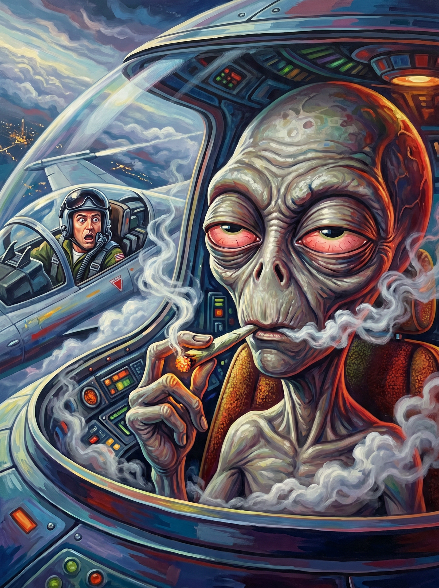 Stoned Alien Jet Pilot (80 Colors)