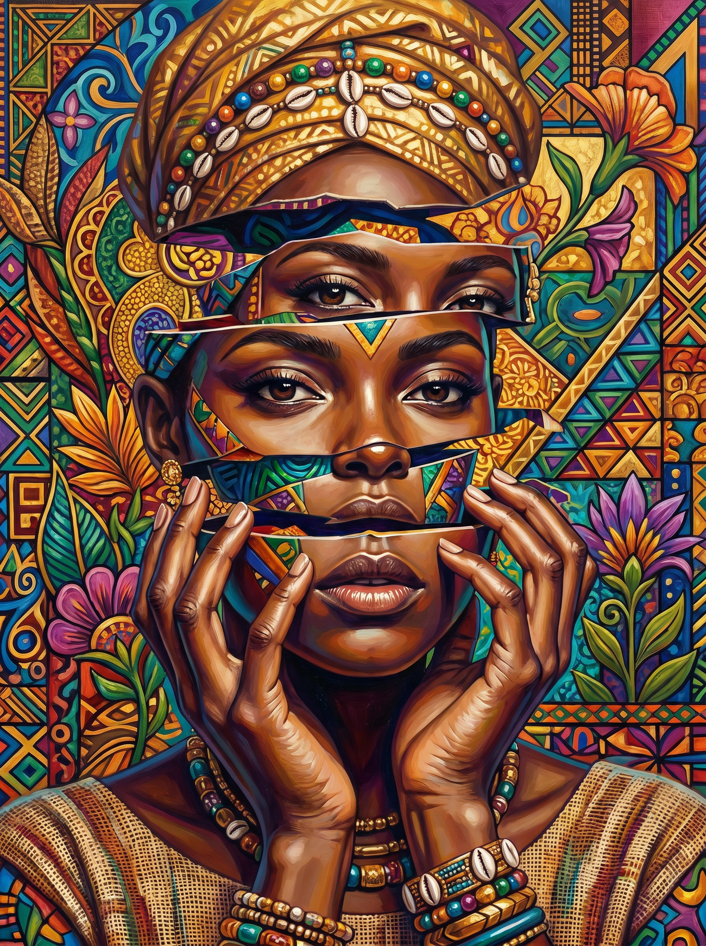 Tribal Royalty Portrait (80 Colors)