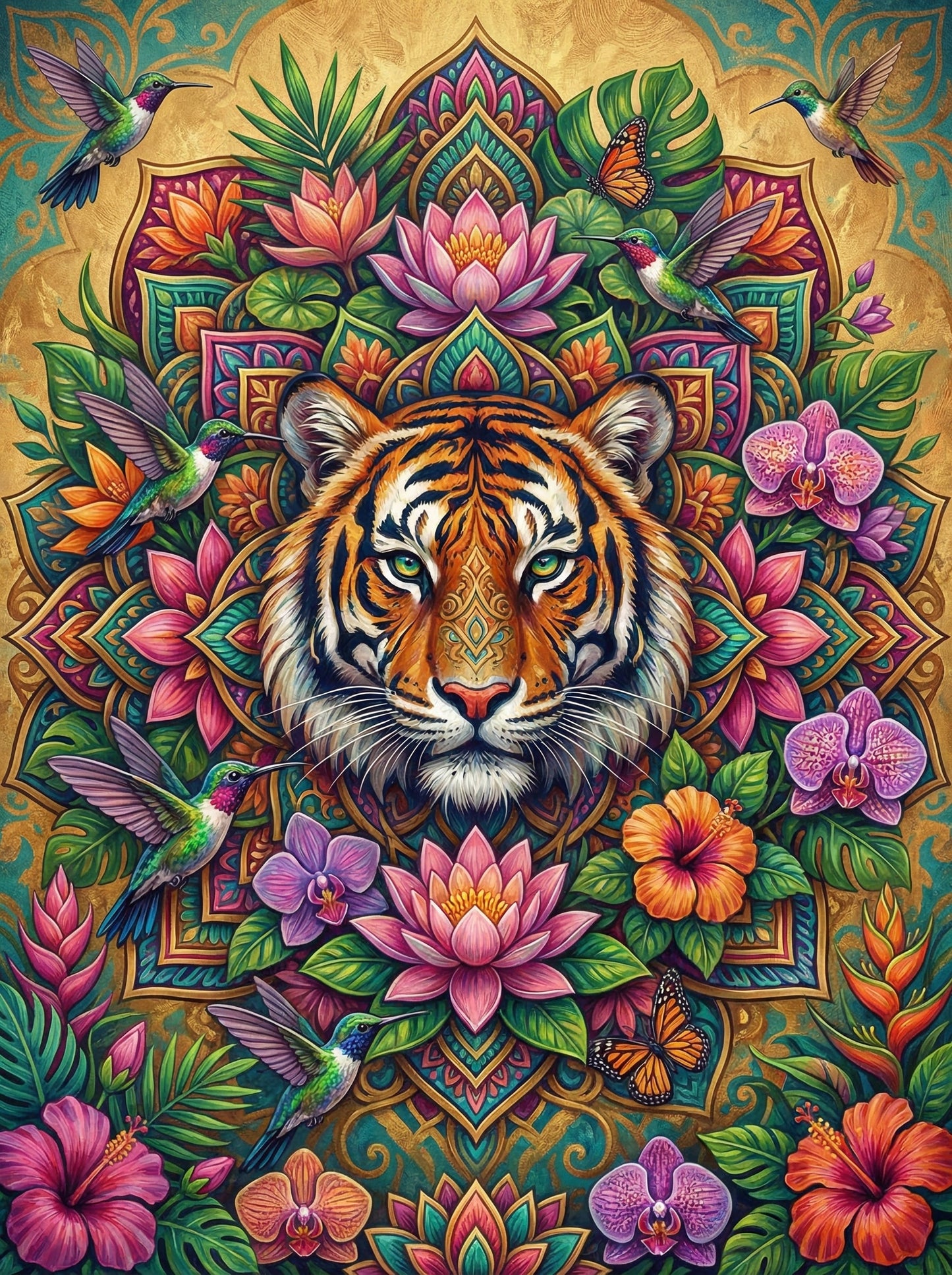Tropical Tiger Meditation (80 Colors)