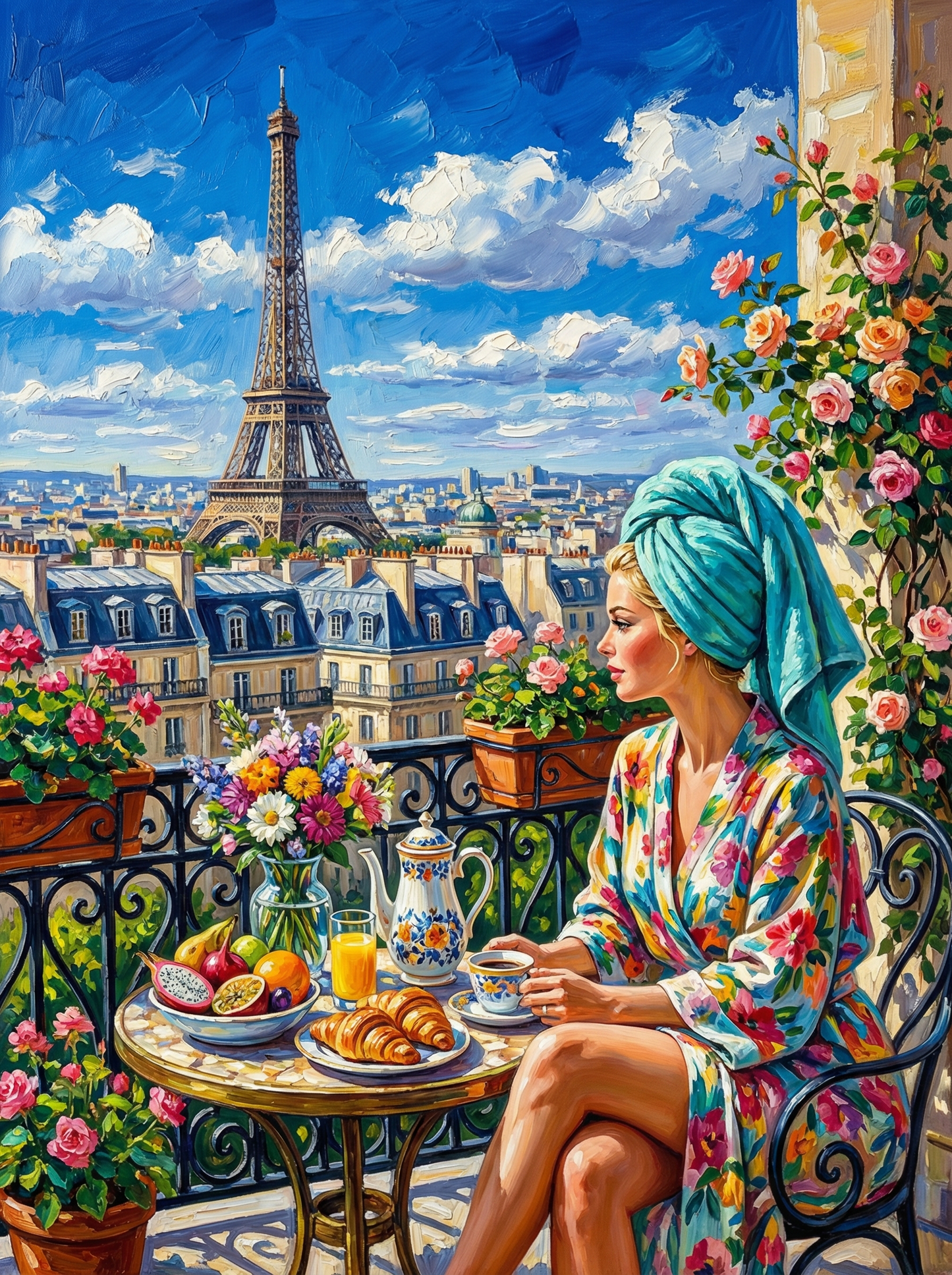 Tuscan Garden Woman Portrait (120 Colors)