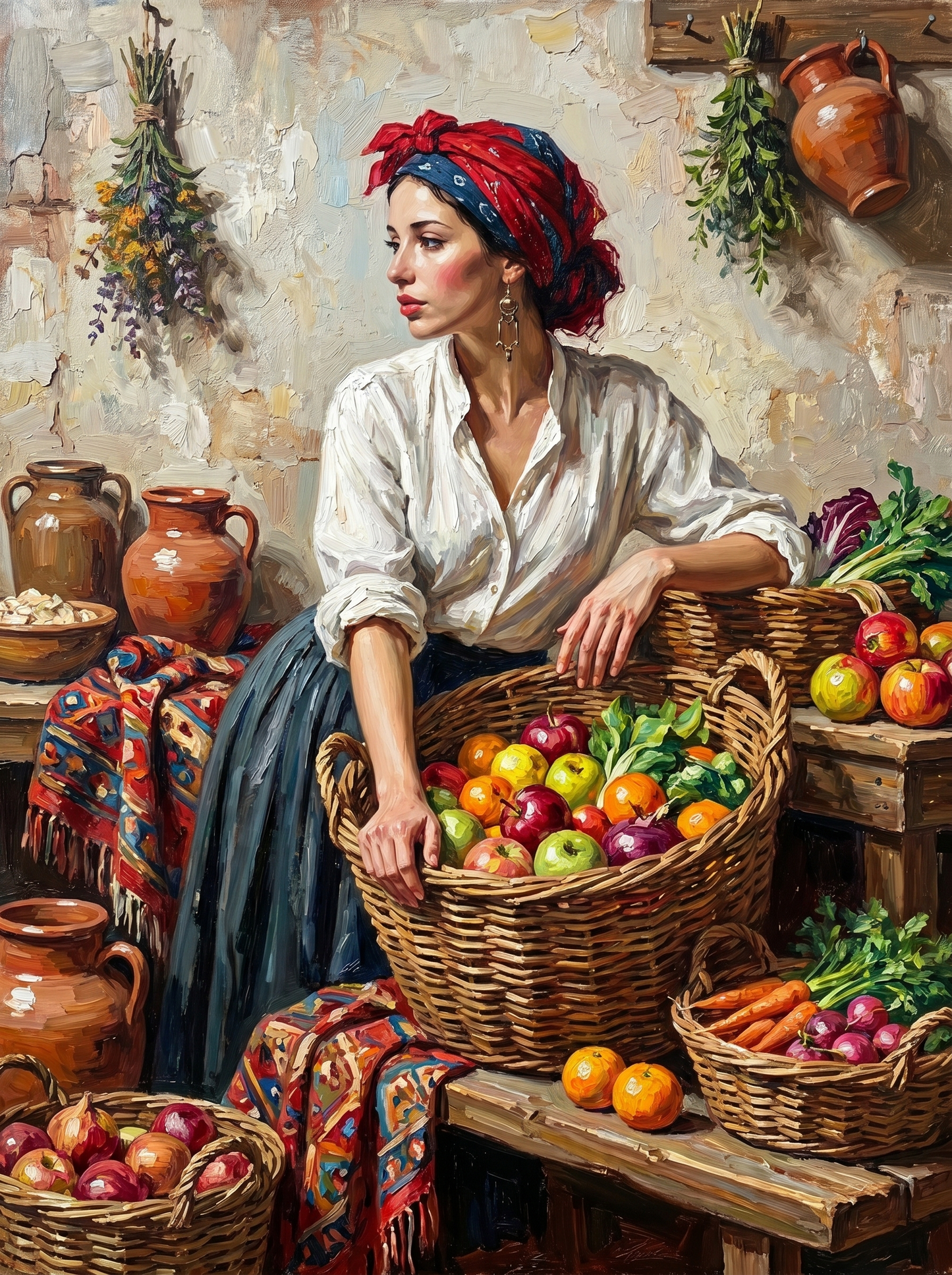 Village Harvest Woman (80 Colors)