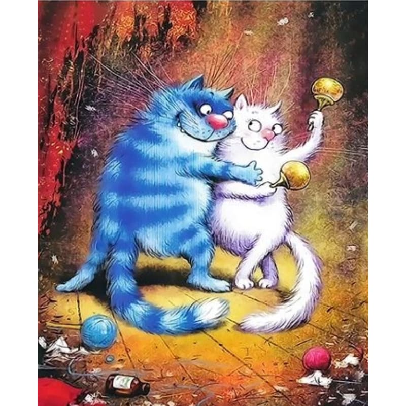 Cat Diy Paint By Numbers Kits ZXQ3119 - NEEDLEWORK KITS