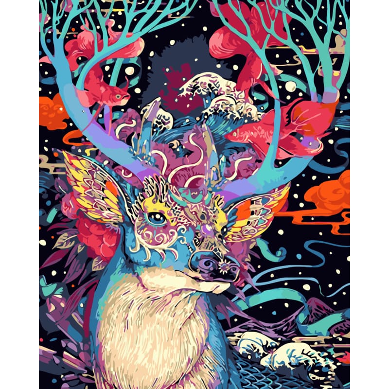 Deer Diy Paint By Numbers Kits WM-637 - NEEDLEWORK KITS