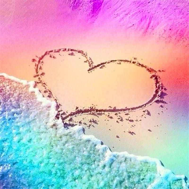 Heart Shaped Pattern Beach Summer DIY Paint By Numbers Kits