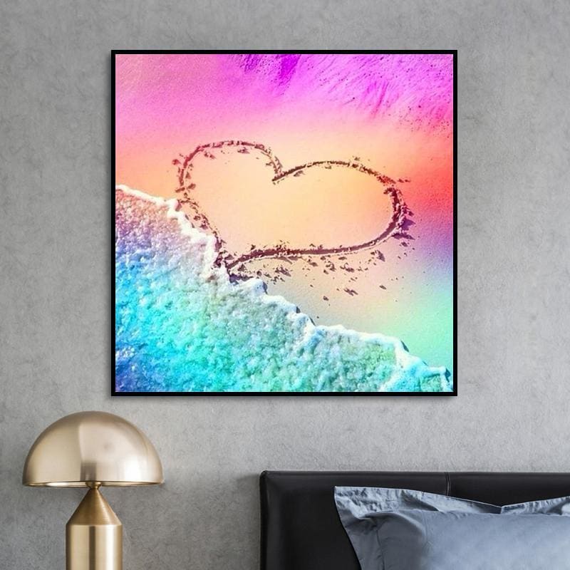 Heart Shaped Pattern Beach Summer DIY Paint By Numbers Kits