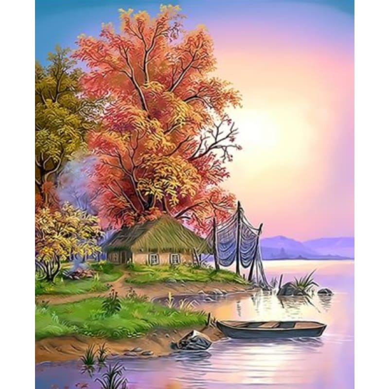 Landscape Village Paint By Numbers Kits ZXQ3130 - NEEDLEWORK KITS